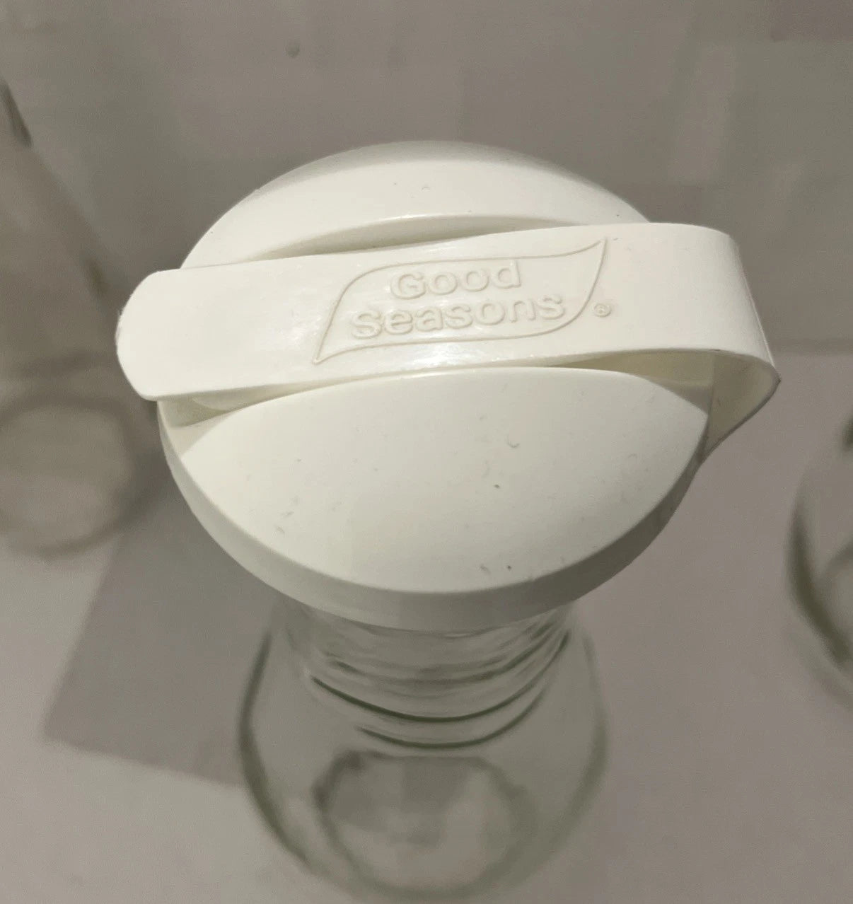 Lot of 6 Vintage Good Seasons Cruet Salad Dressing Bottle 3 w/Lids White Black | eBay