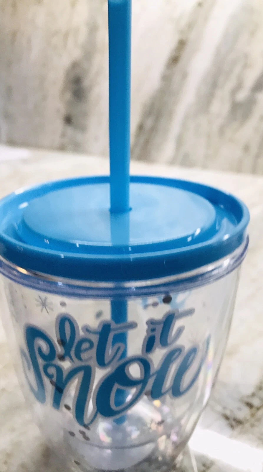 Christmas/Winter Plastic Tumbler With Straw-Let It Snow 16oz | eBay