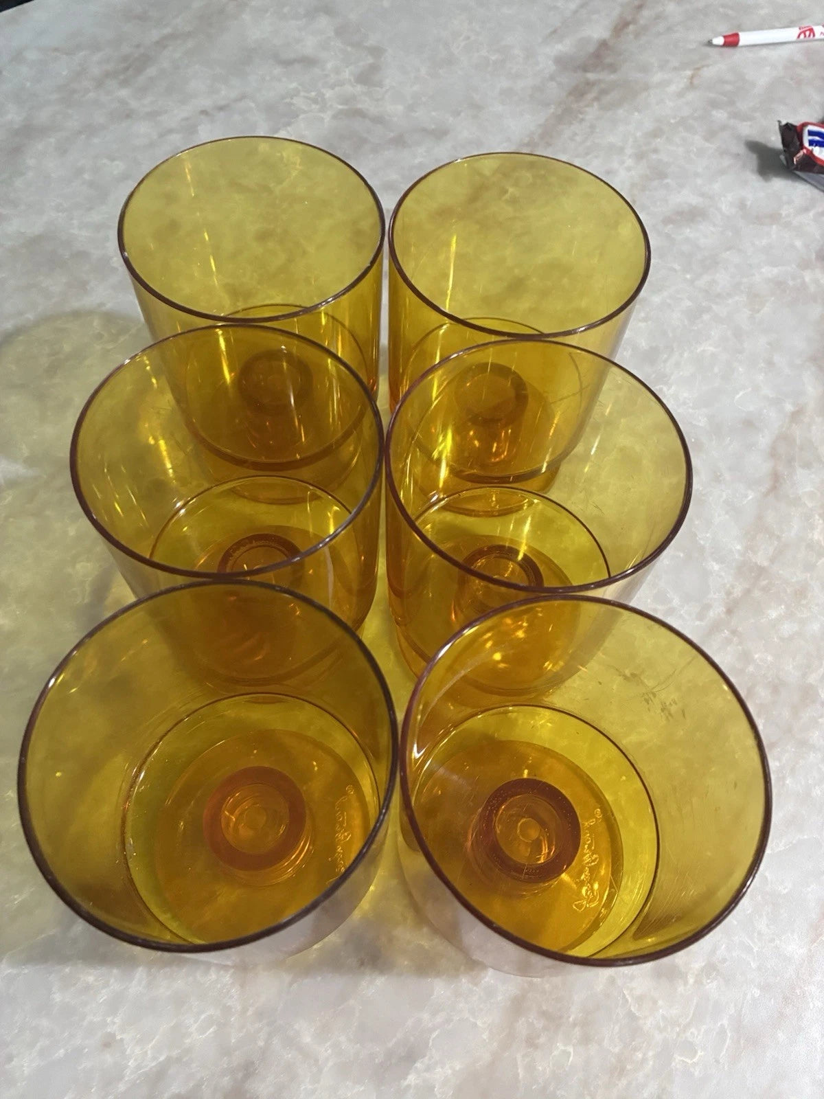 Beautiful Amber Set Of George Birard Lucite Barware 70s Vintage | eBay
