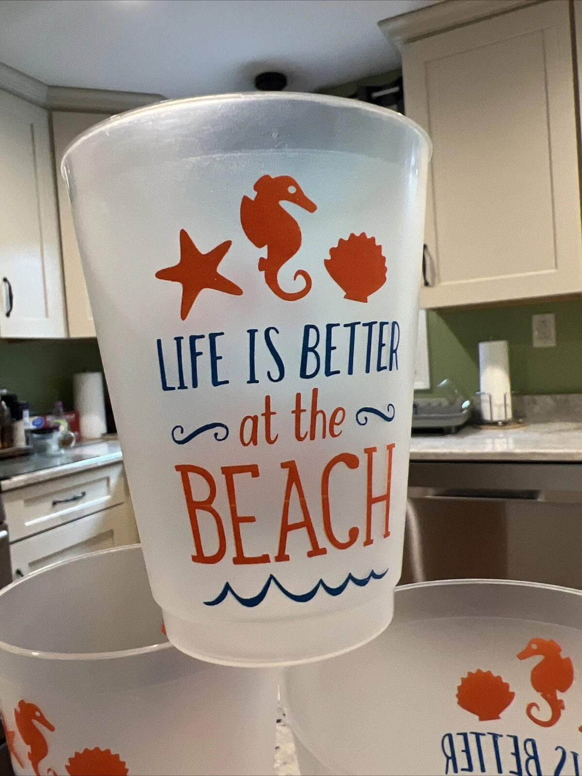 Life Is Better At The Beach Plastic Summer Cup 6 Pieces | eBay