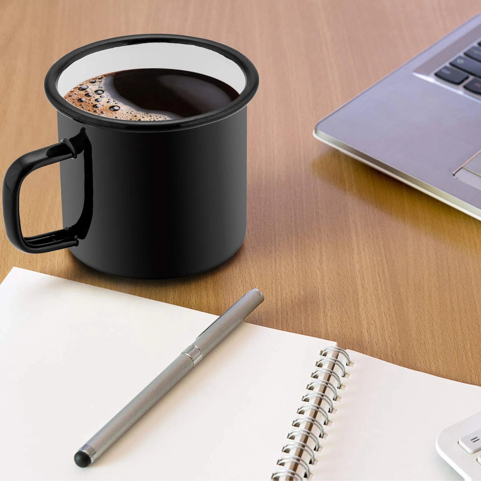 Black Enamel Camping Coffee Mugs Set of 6 12oz Small Camp Enamel Tea Cups for... | eBay