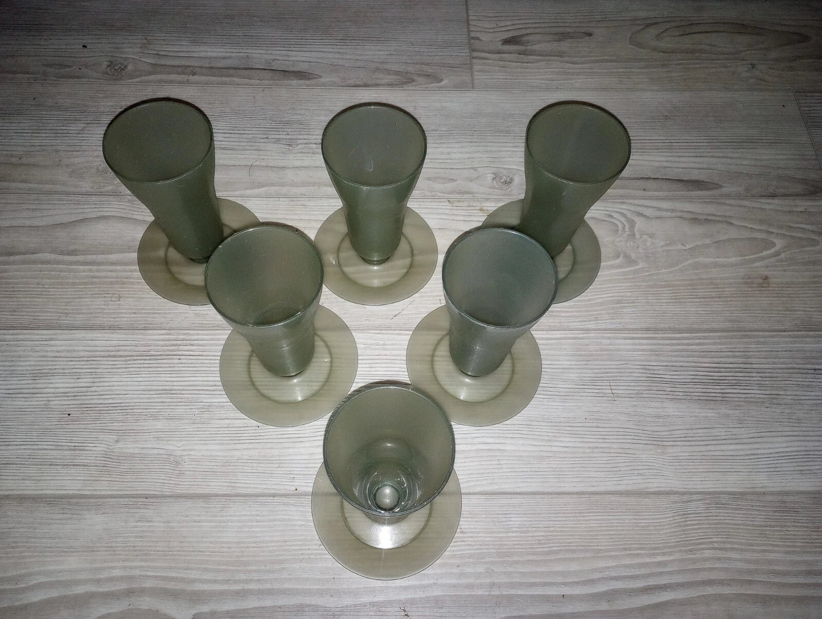TheGudStuff: Vtg Tupperware 754-7 Grey Dessert Parfait Cup Set of 6 *NO LIDS* | eBay