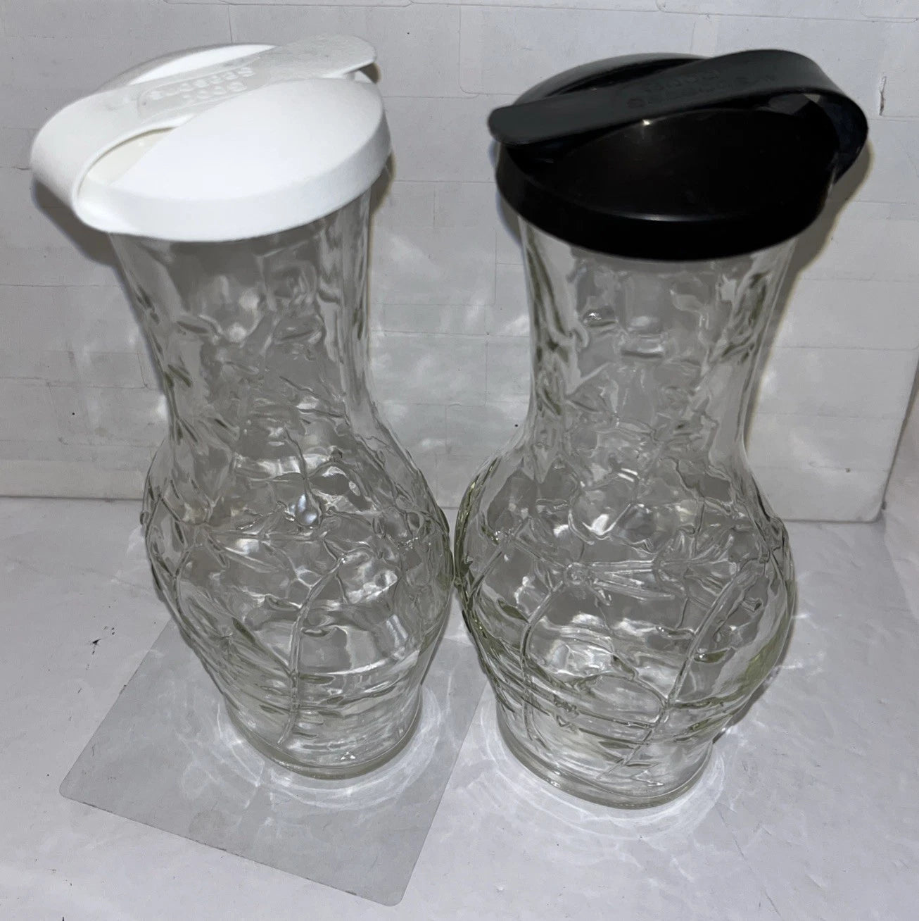 Lot of 6 Vintage Good Seasons Cruet Salad Dressing Bottle 3 w/Lids White Black | eBay