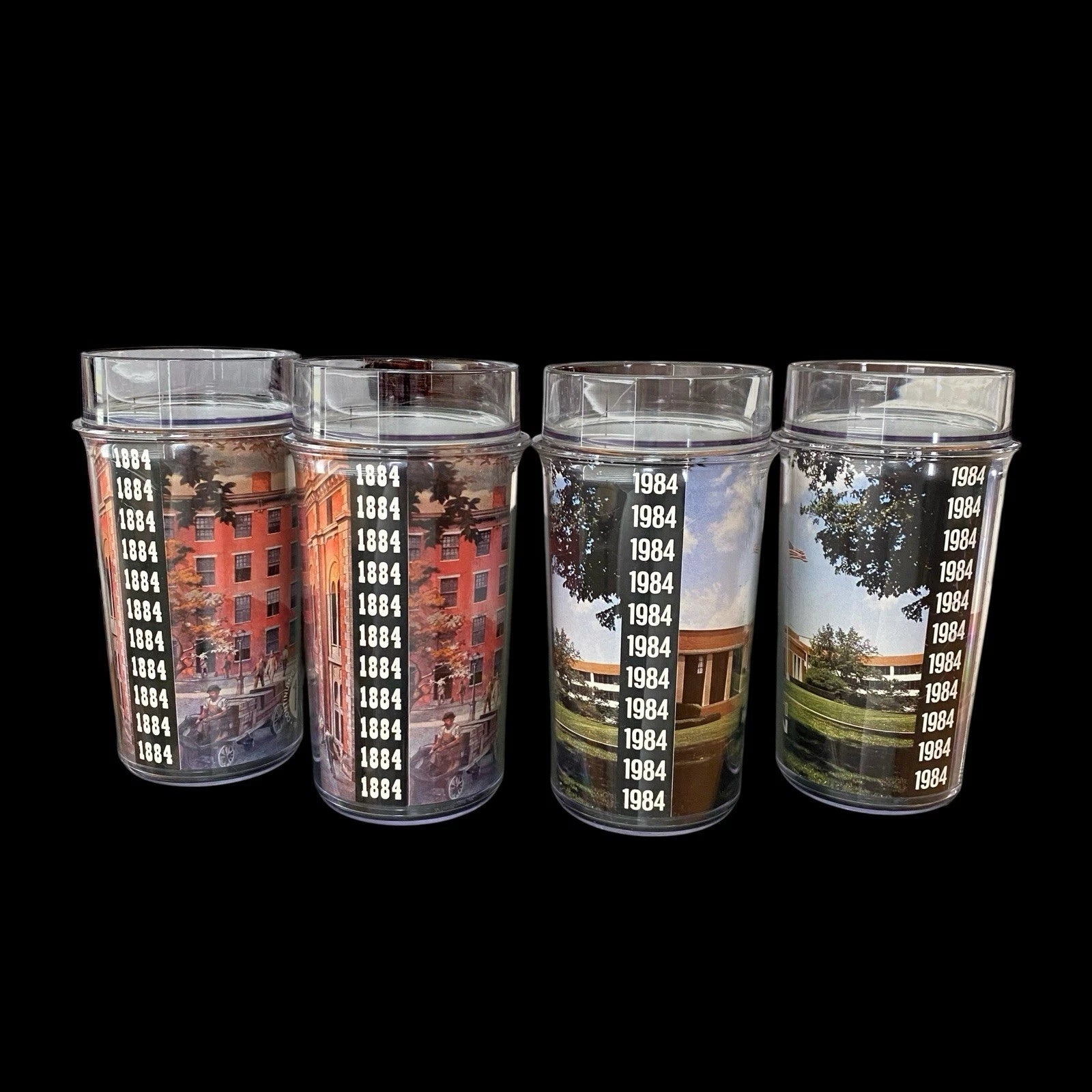 4 Thermo Serve CINCINNATI MILACRON 100 Year Anniversary Pictured Tumblers USA | eBay