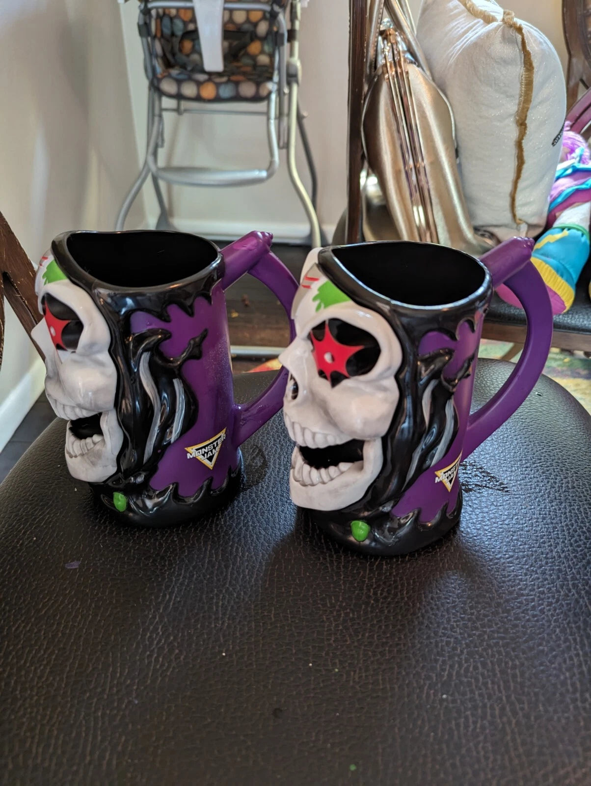 Monster Jam Grave Digger Truck 6” Plastic Light up Cup Mug Stein (2) Halloween | eBay