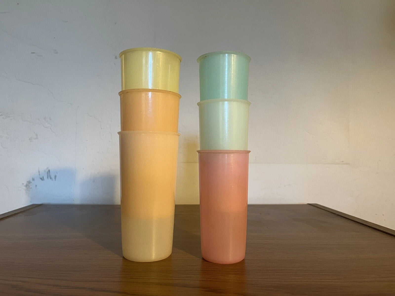 Lot Of 6 Vintage Tupperware Pastel Cups 3 Tumblers 3 Juice Cups #117 | eBay