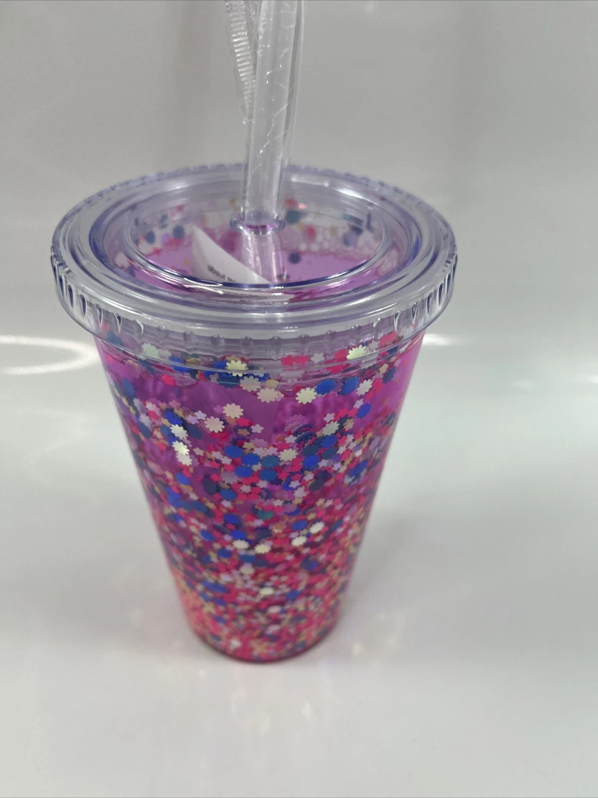 Handcrafted 16oz Acrylic Snow Globe Tumbler Pink | eBay