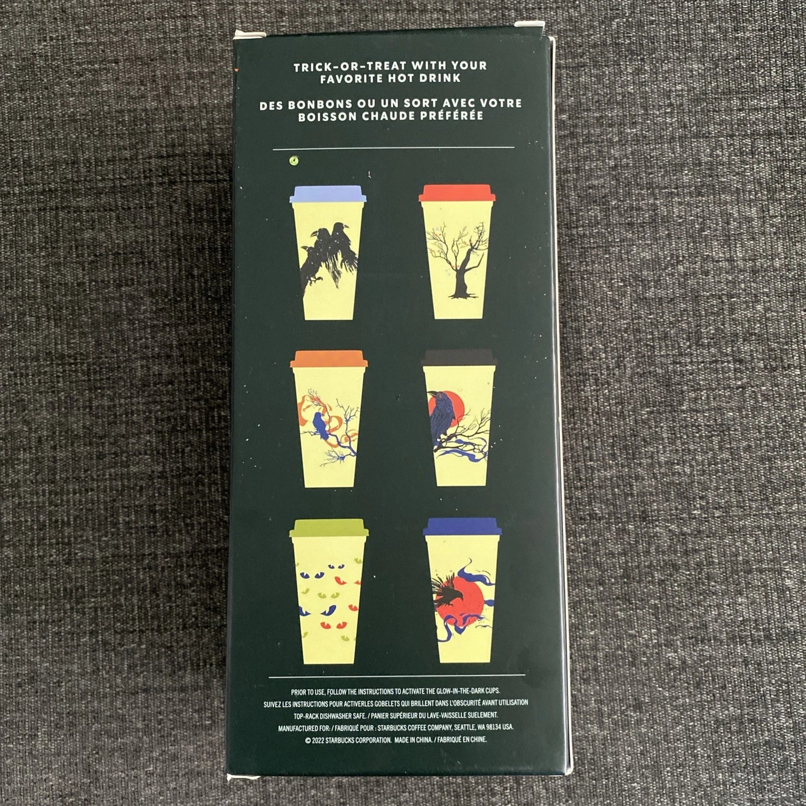 Starbucks Halloween 2022 6 Reusable Glow In The Dark Hot Cups NEW | eBay