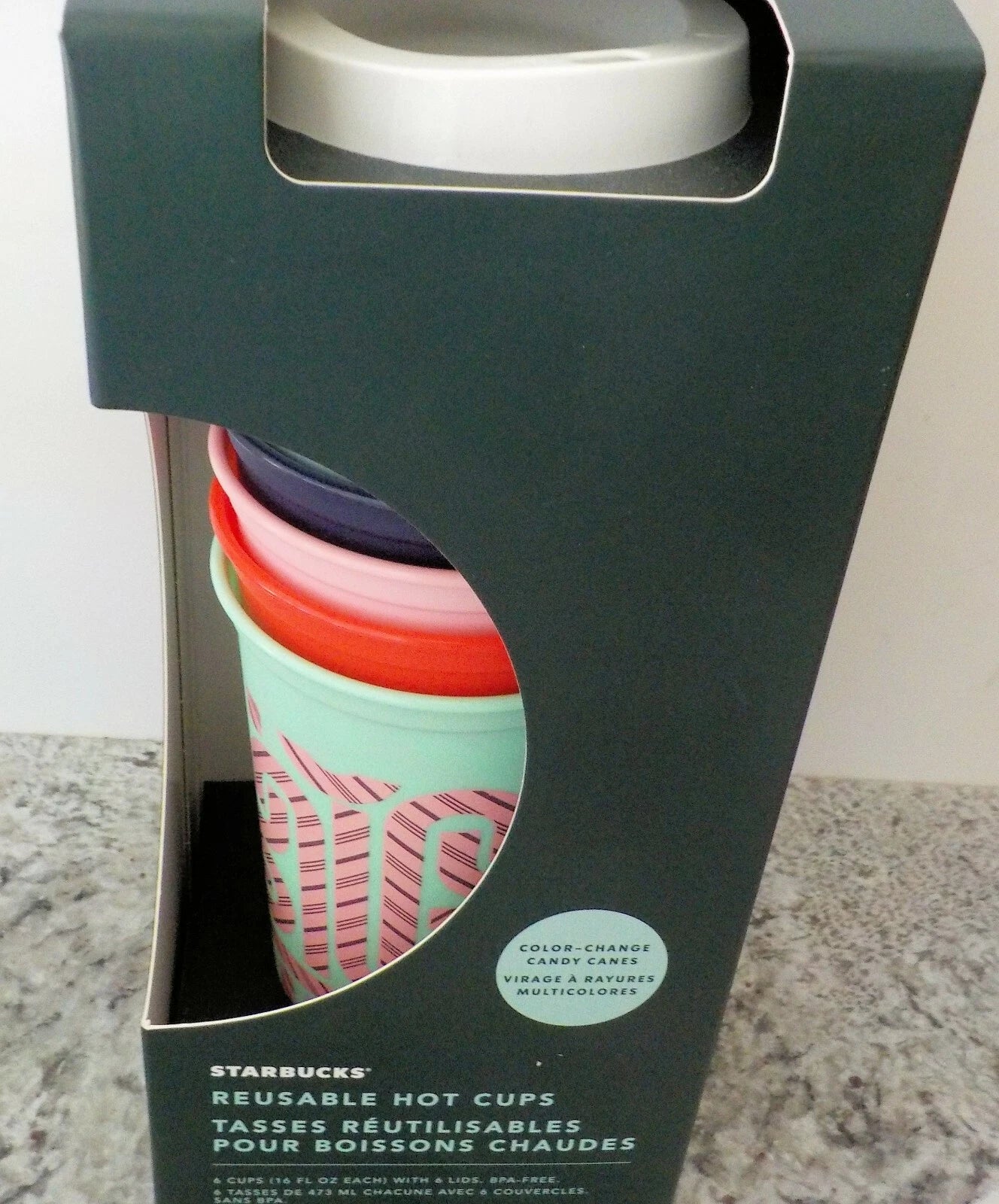 STARBUCKS Reusable Color Changing Hot Cups CHRISTMAS 2020 6 Cups + Lids (NIB) | eBay