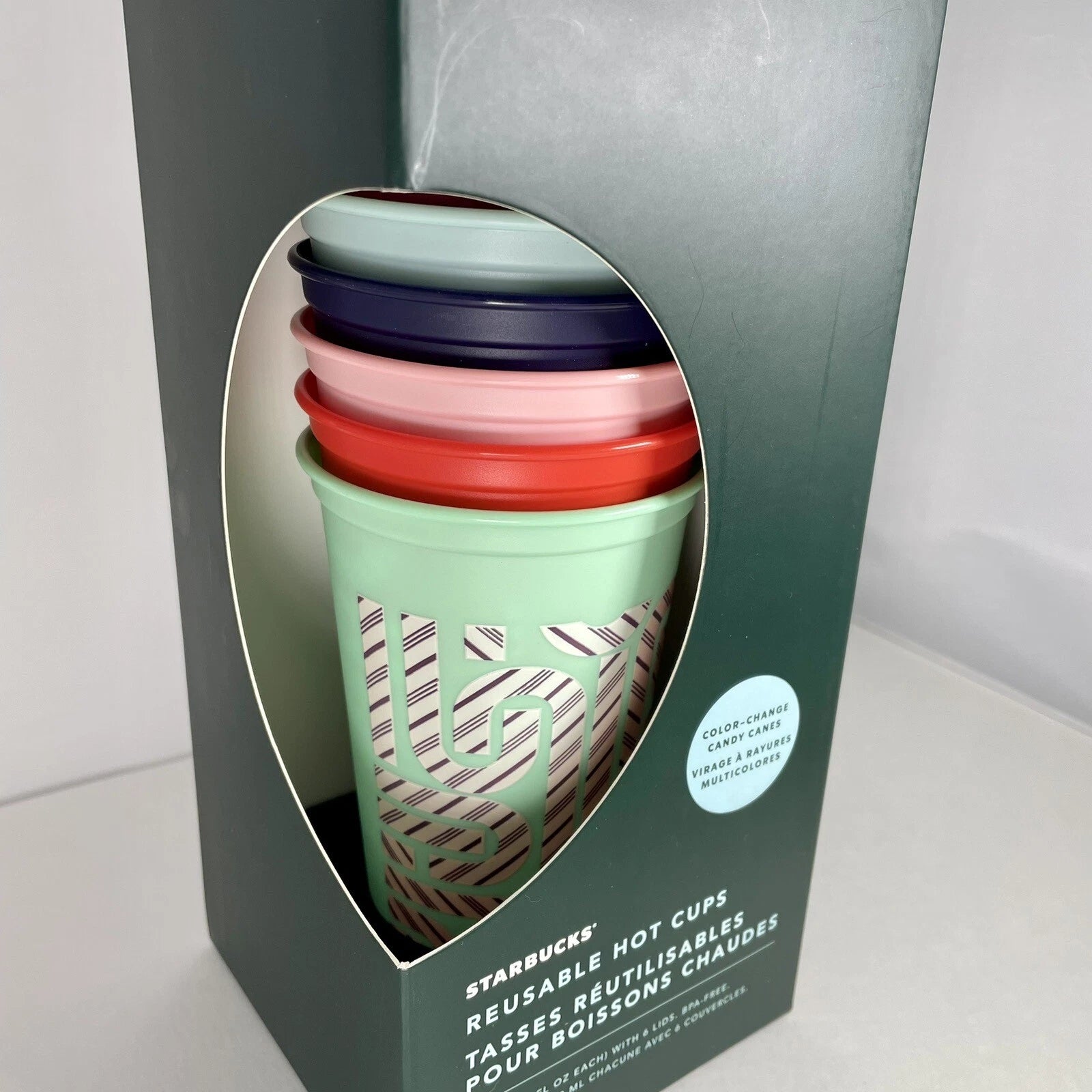 STARBUCKS Reusable Color Changing Hot Cups CHRISTMAS HOLIDAY 2020 6 Pack | eBay
