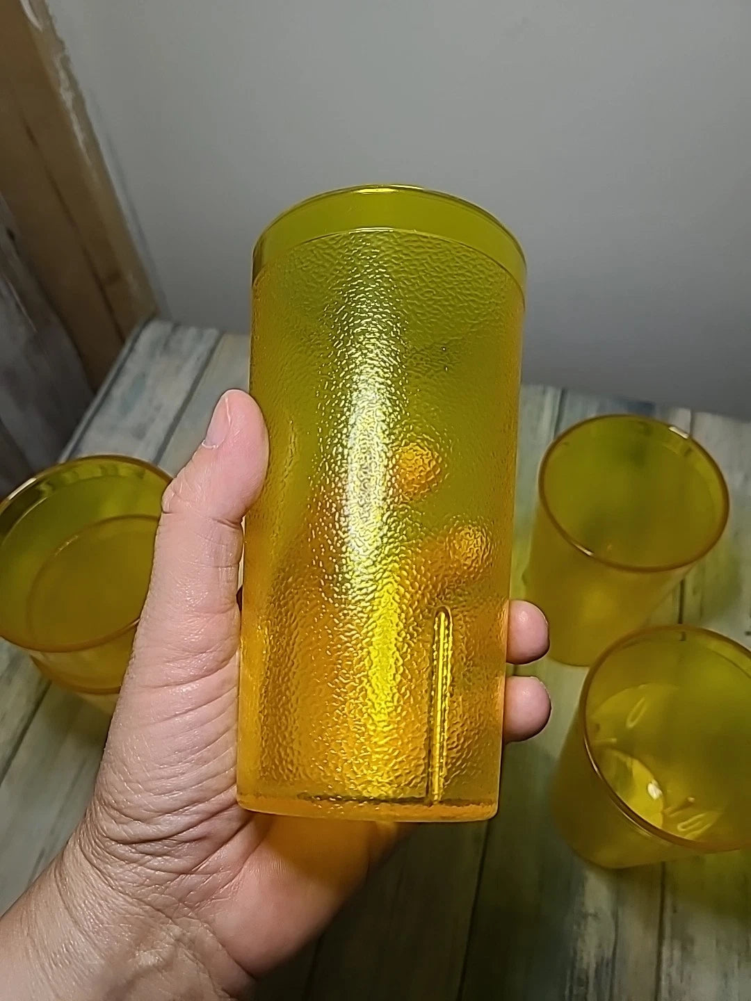 Five Yellow Texan 12 Oz Cups. Vintage. Good Shape | eBay