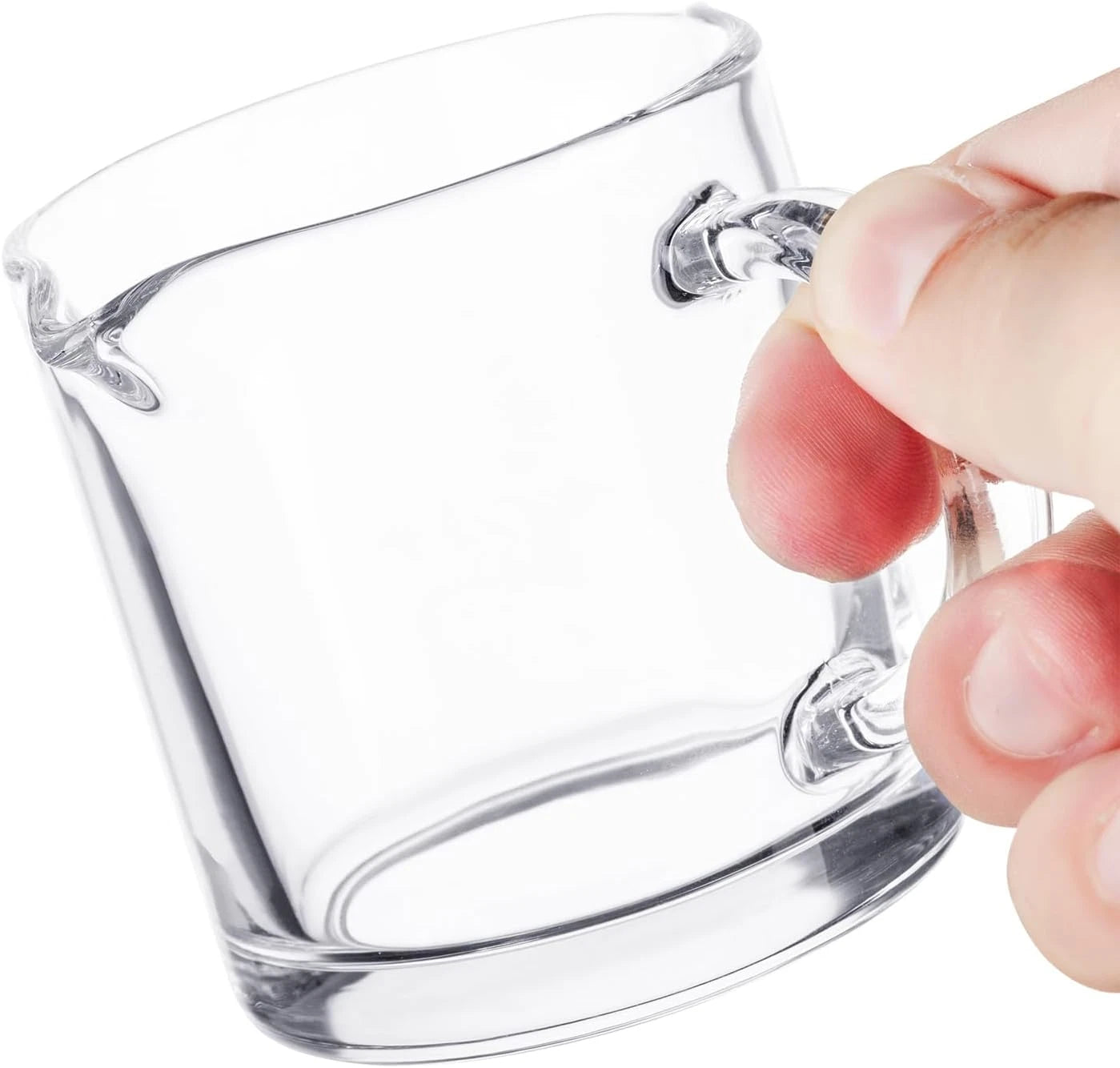 Ackers Espresso Cups Set of 2, 4 OZ Double Spouts Cups, Milk Cup with Handle, Cl | eBay