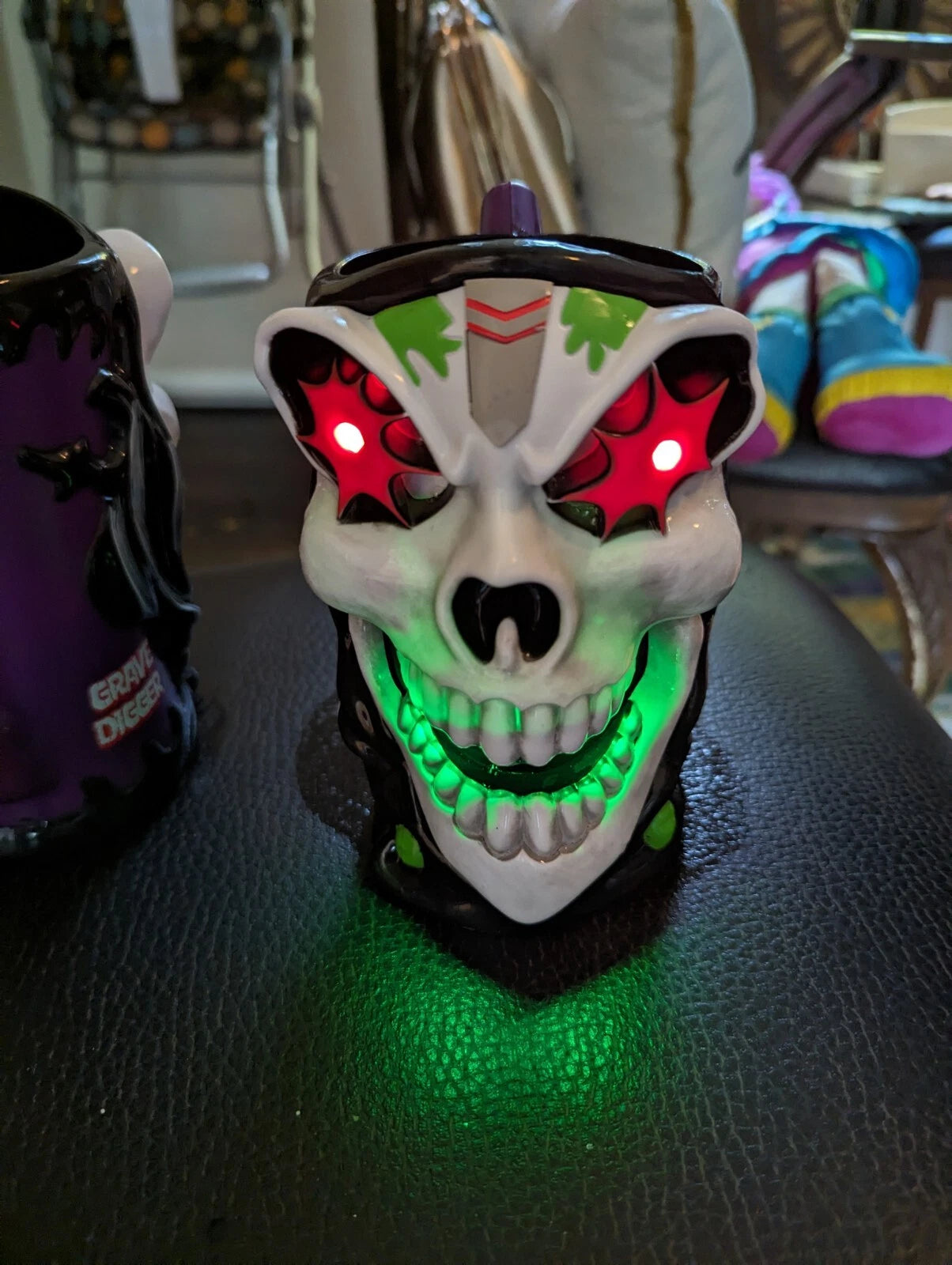 Monster Jam Grave Digger Truck 6” Plastic Light up Cup Mug Stein (2) Halloween | eBay