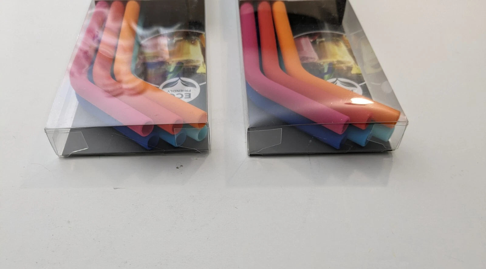 Farberware 6 Piece Reusable Silicone Bent Flexible Straw Set 2 Boxes | eBay