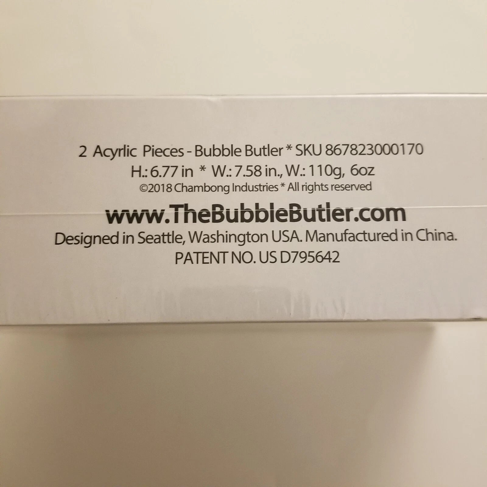 Bubble Butler (2) Acrylic Champagne Shooters Glasses 6 oz - Sealed New | eBay