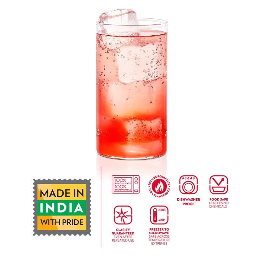 Borosil Vision Glass Frameproof Set of 6, 350 ml Transparent Freeze To Microwave | eBay