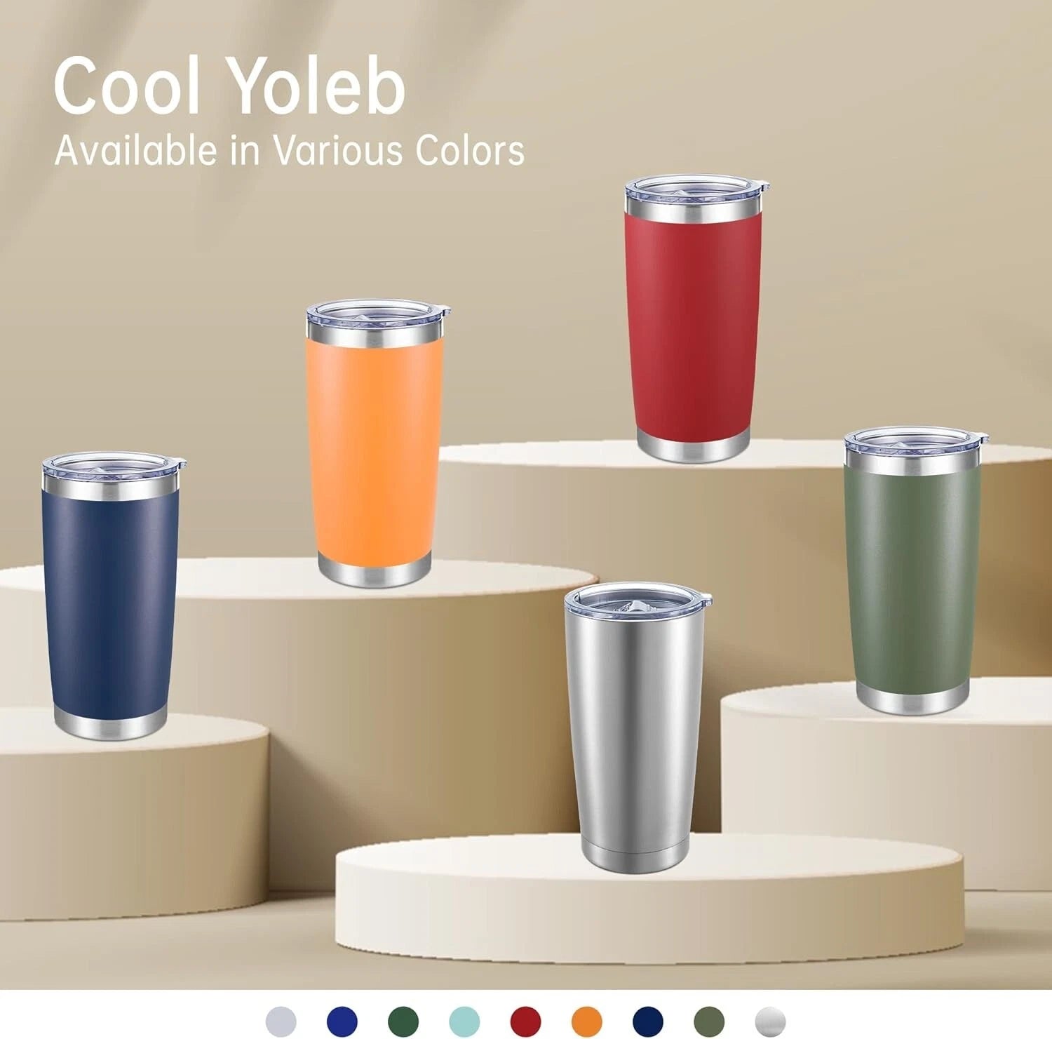 Fashionable 20 oz Vacuum Insulated Tumblers with Lid - Navy 6 Pack for Travel | eBay