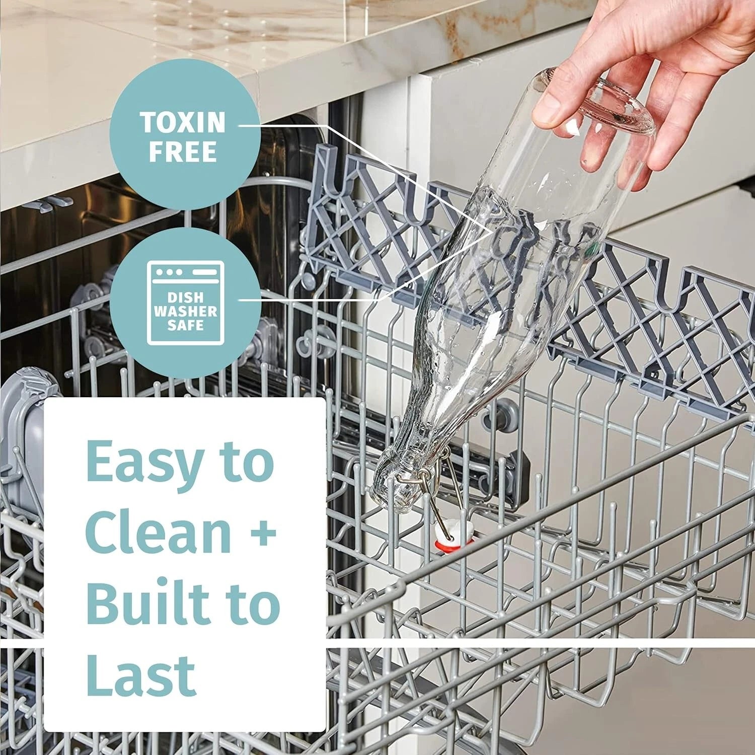 Elegant 16oz Clear Glass Bottles with Caps & Labels - Perfect for Home Brewing | eBay