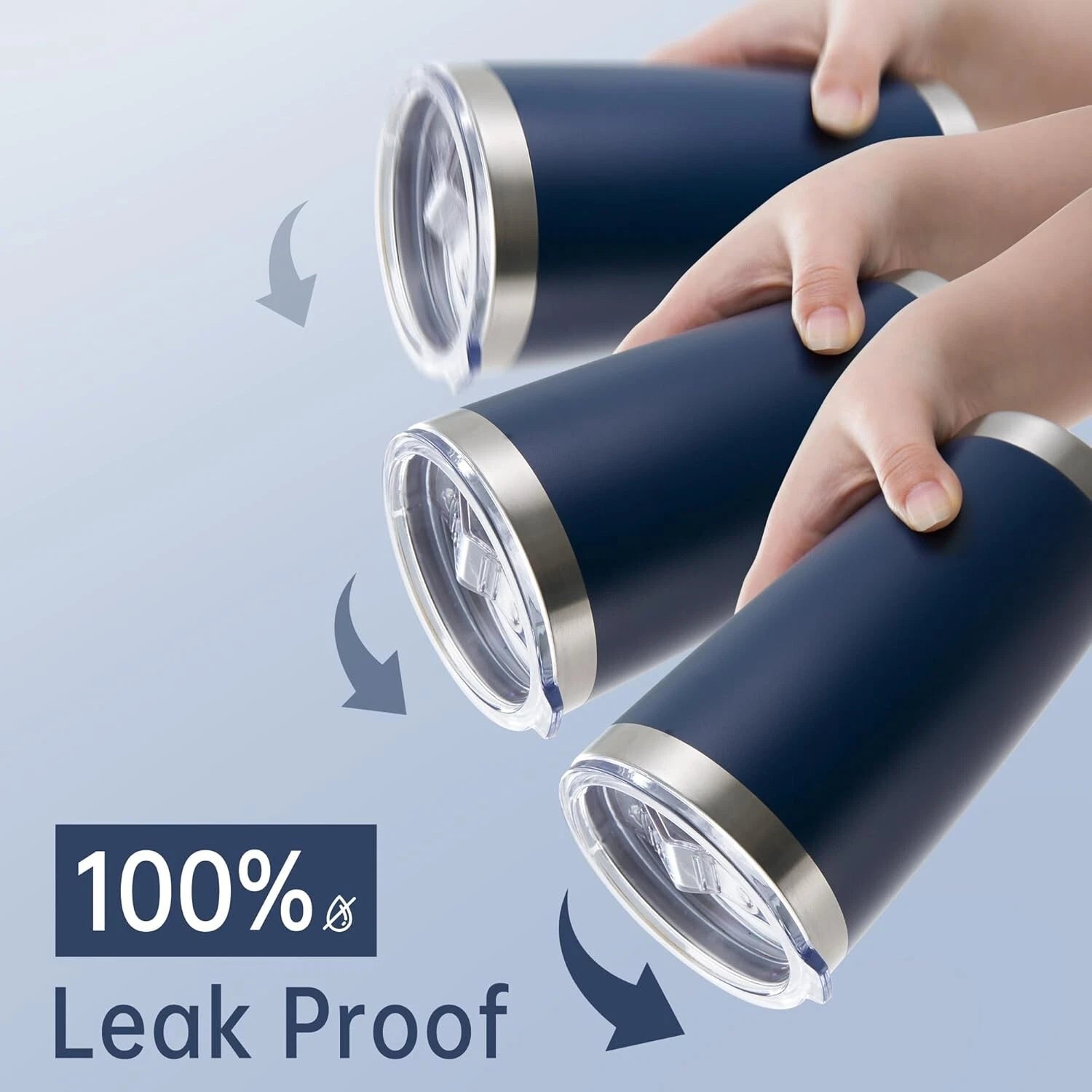 Fashionable 20 oz Vacuum Insulated Tumblers with Lid - Navy 6 Pack for Travel | eBay