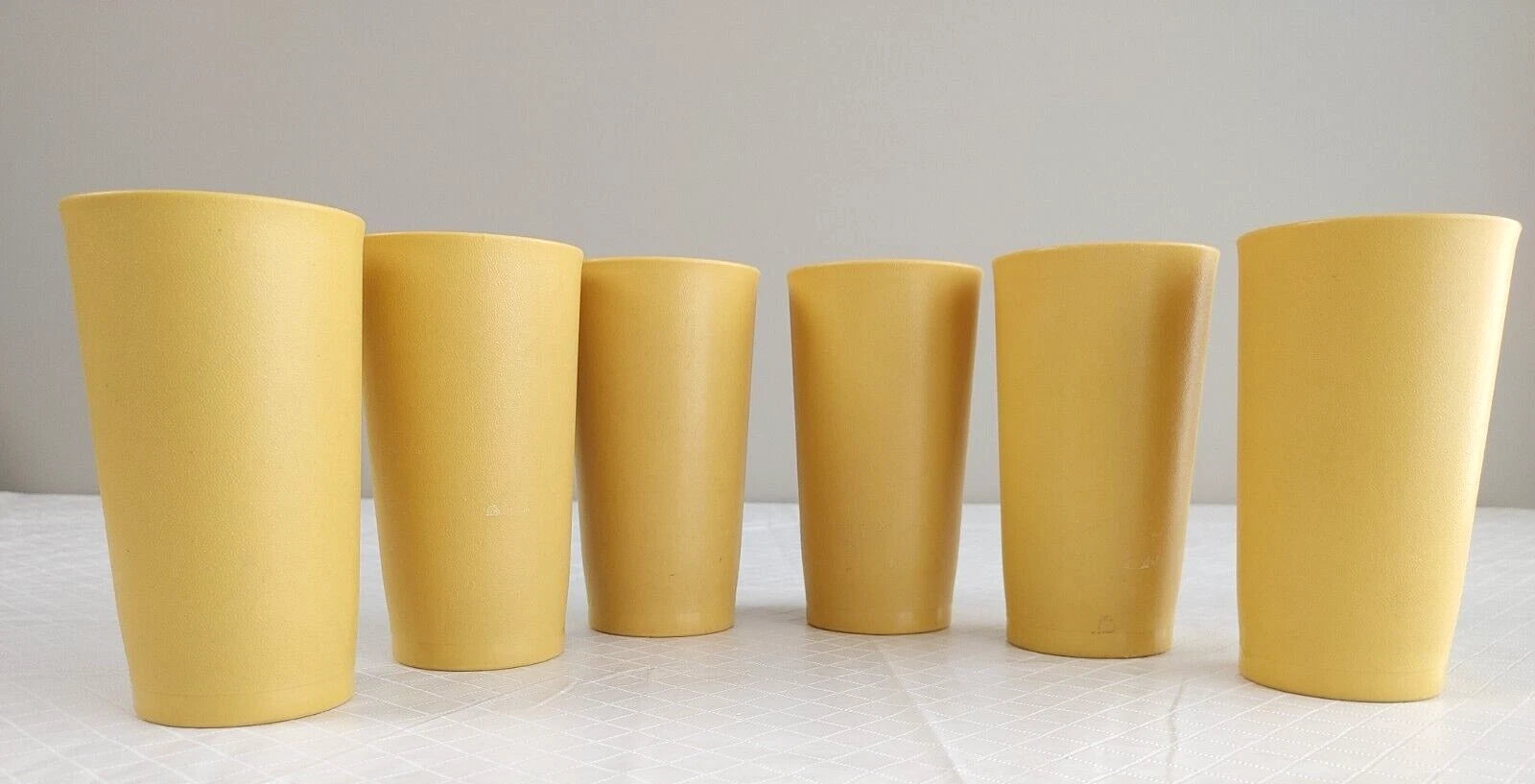 Lot of 6 Vintage 12 Oz Tupperware Tumblers 873 Harvest Gold #20159 | eBay