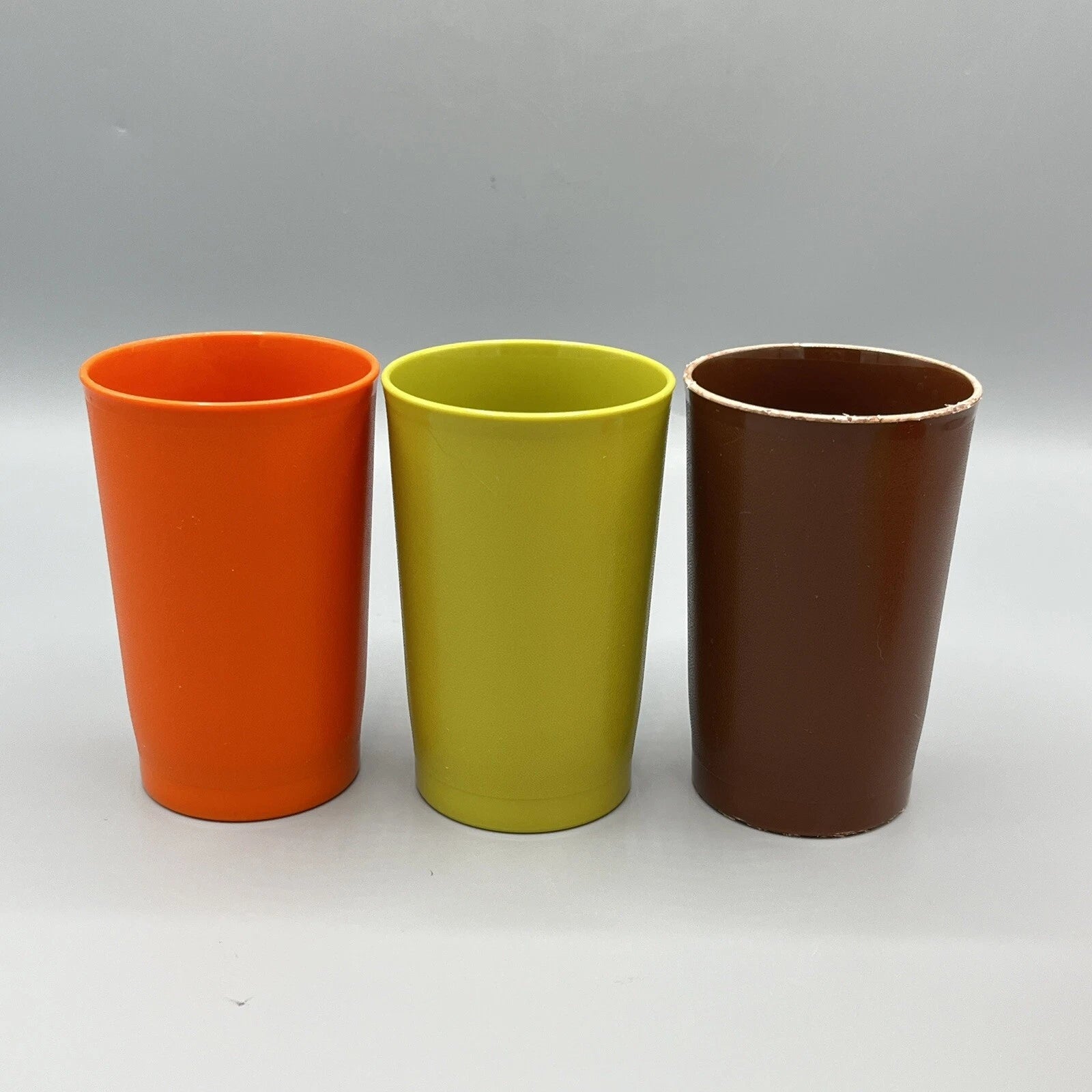 Lot of 6 Tupperware #1320 Plastic 8oz Juice Tumblers Cups Fall Harvest Colors | eBay