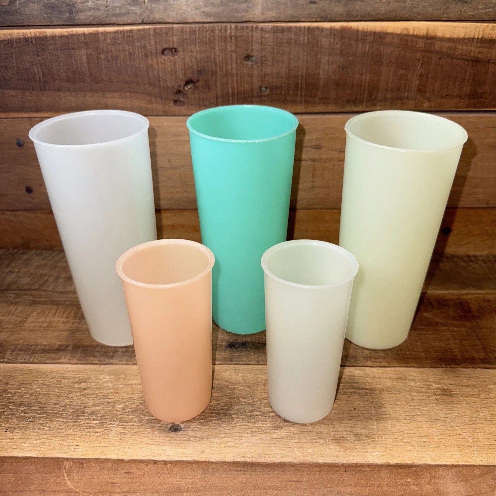 Lot of 5 Vintage TUPPERWARE #107 & #117 Pastel TUMBLERS (3) 16 Oz - (2) 6 Oz | eBay
