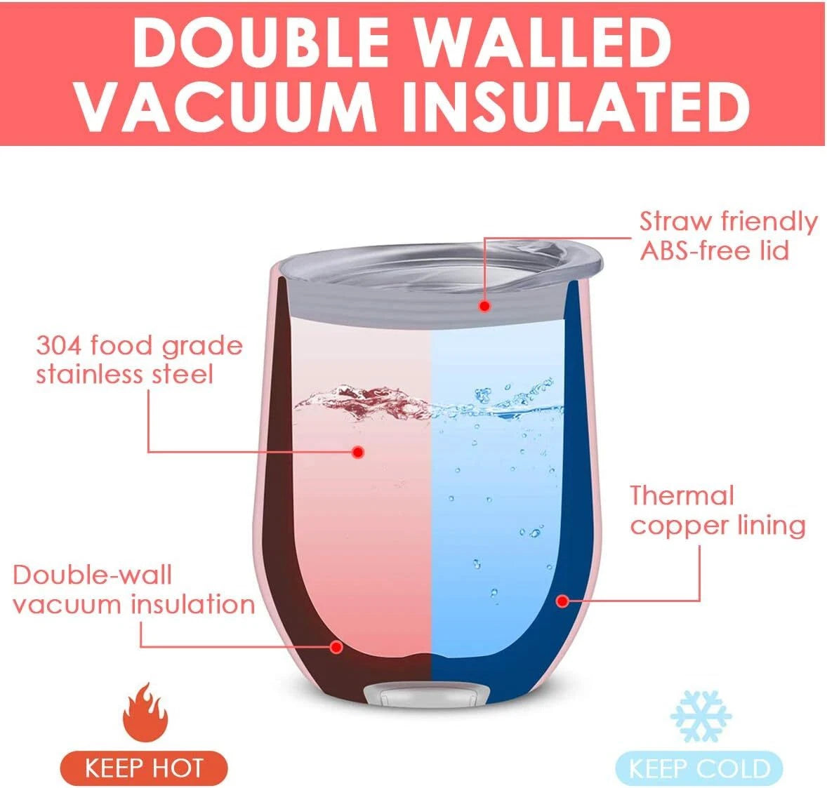 6 Pack 12 oz Stainless Steel Wine 6 Count (Pack of 1), Assorted Colors | eBay