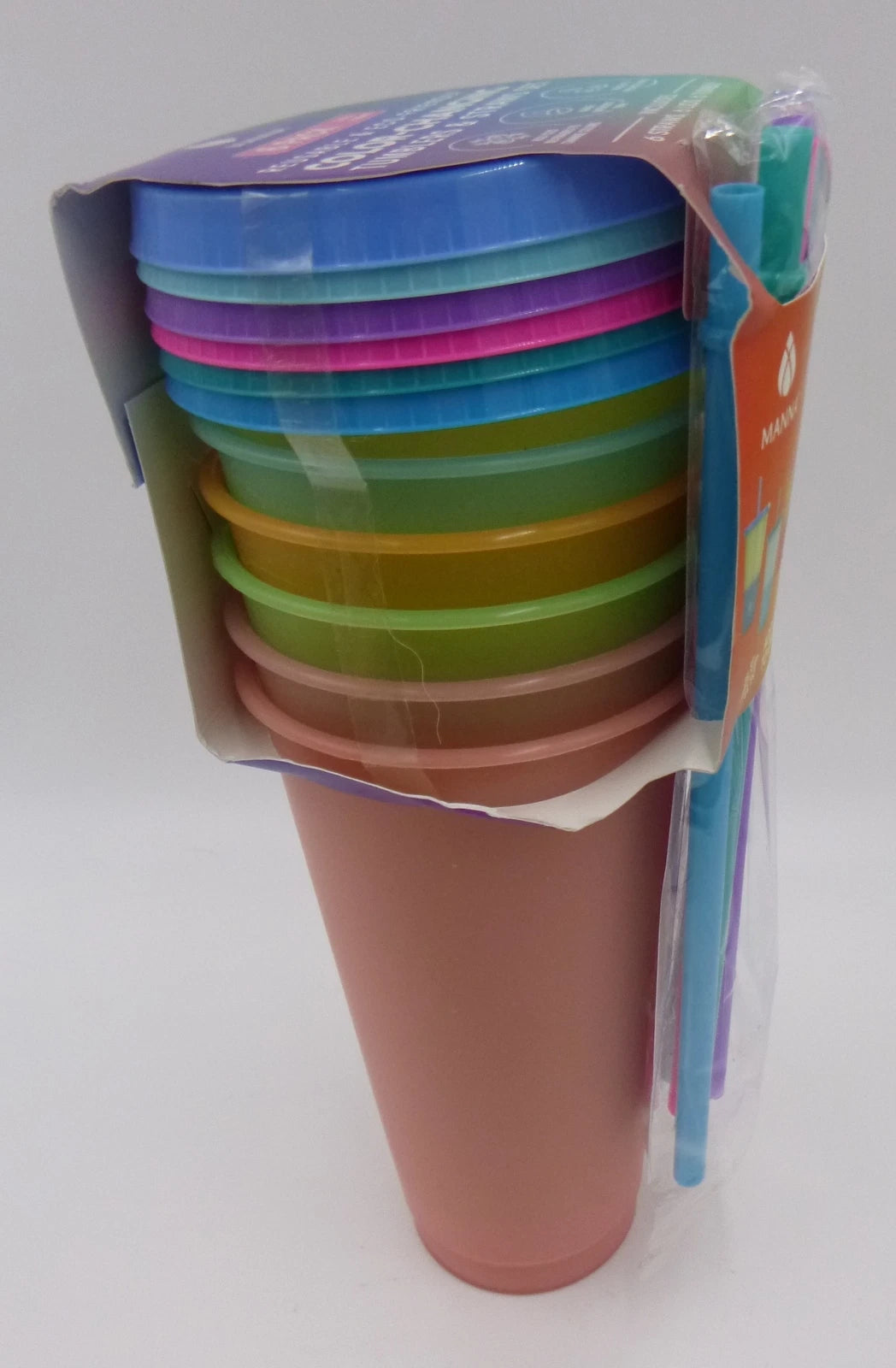 Manna Color Changing Tumbler Cups & Straws 24 oz Lids Cold Set Of 6 NIP | eBay