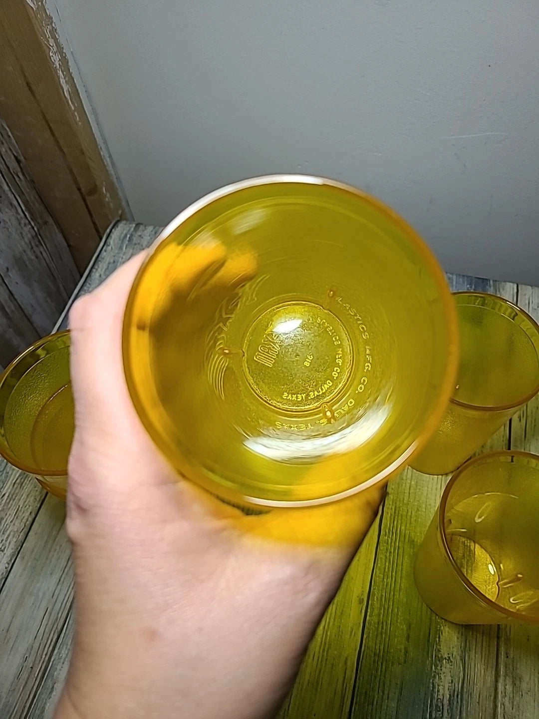 Five Yellow Texan 12 Oz Cups. Vintage. Good Shape | eBay