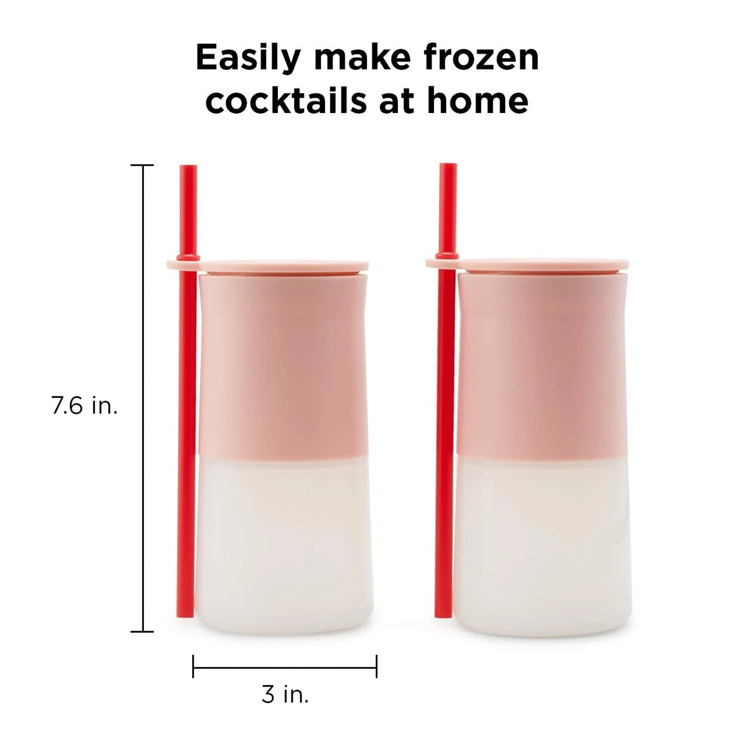 Rabbit Frozen Cocktail Silicone Tumbler, Set of 2, Pink | eBay