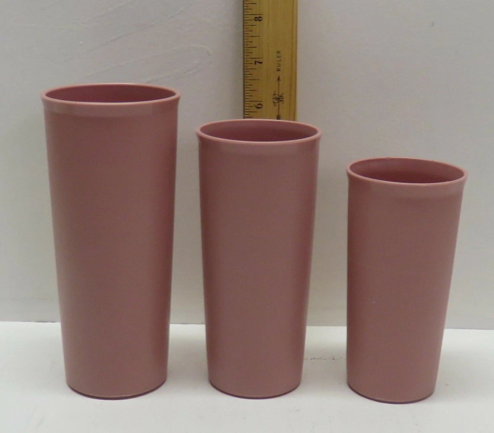 Set of 3 Tupperware Nesting Tumblers Pink Rose Cups 107-33 / 115-6 / 116-17 | eBay