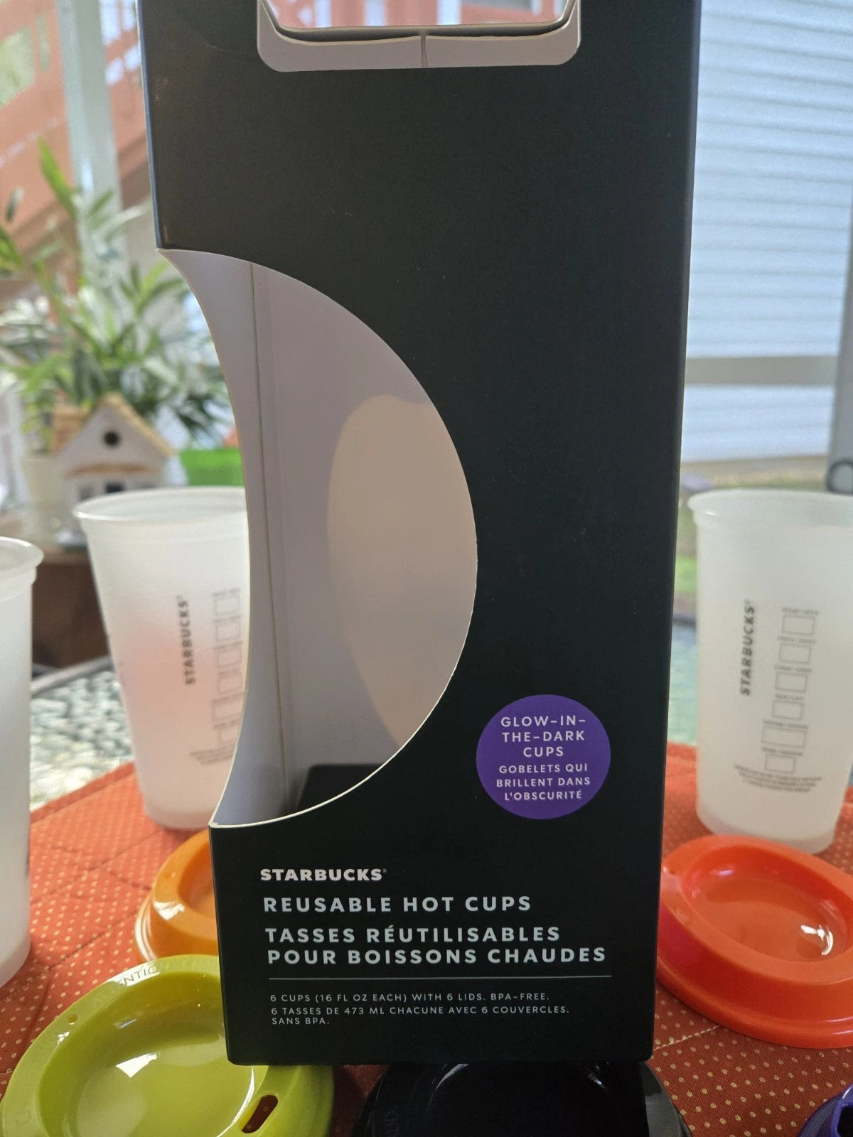 STARBUCKS Halloween Reusable Hot Cups Glow In The Dark Set Of 6 2022 W/Lids NEW | eBay