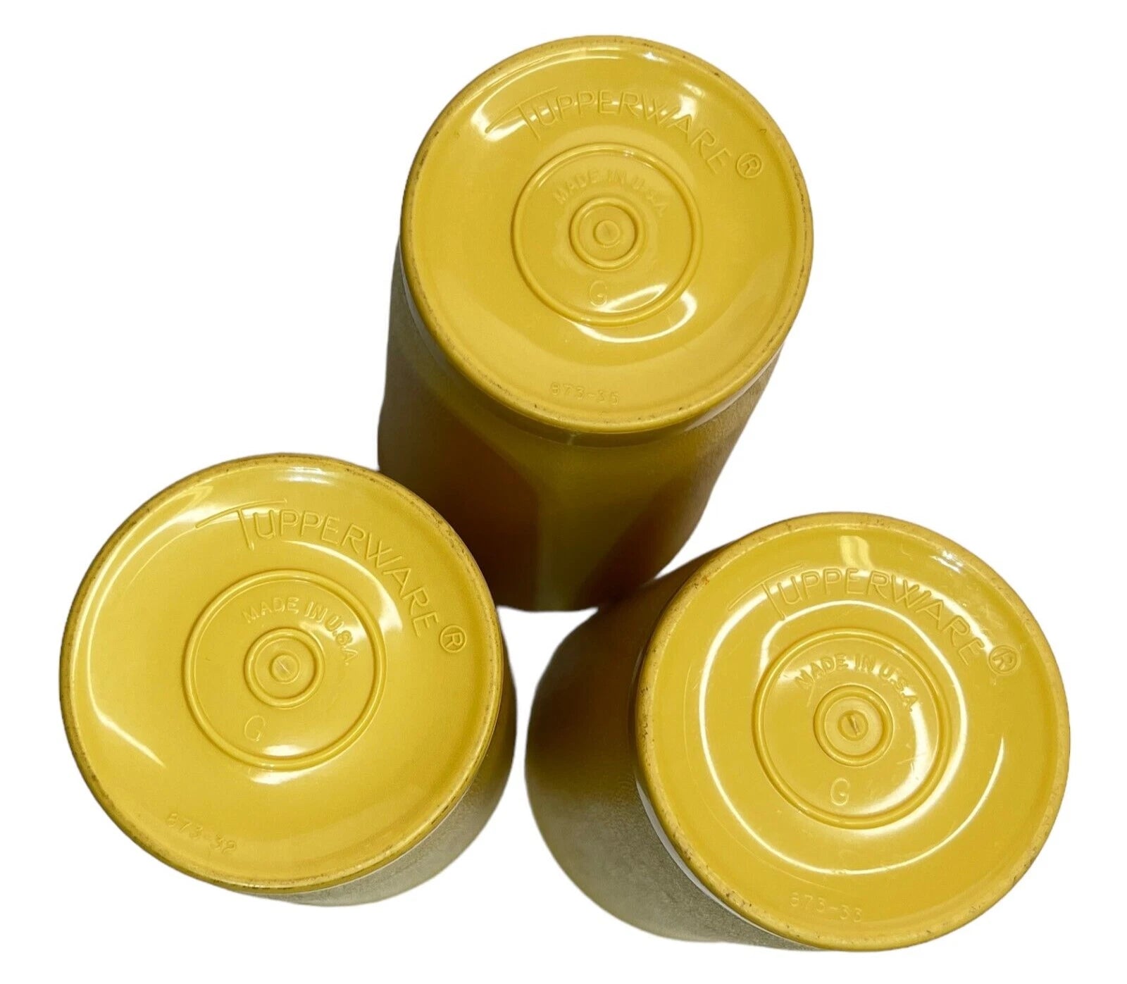 Lot of 6 Vintage Tupperware #873 Stackable Drinkware Tumblers Harvest Gold | eBay