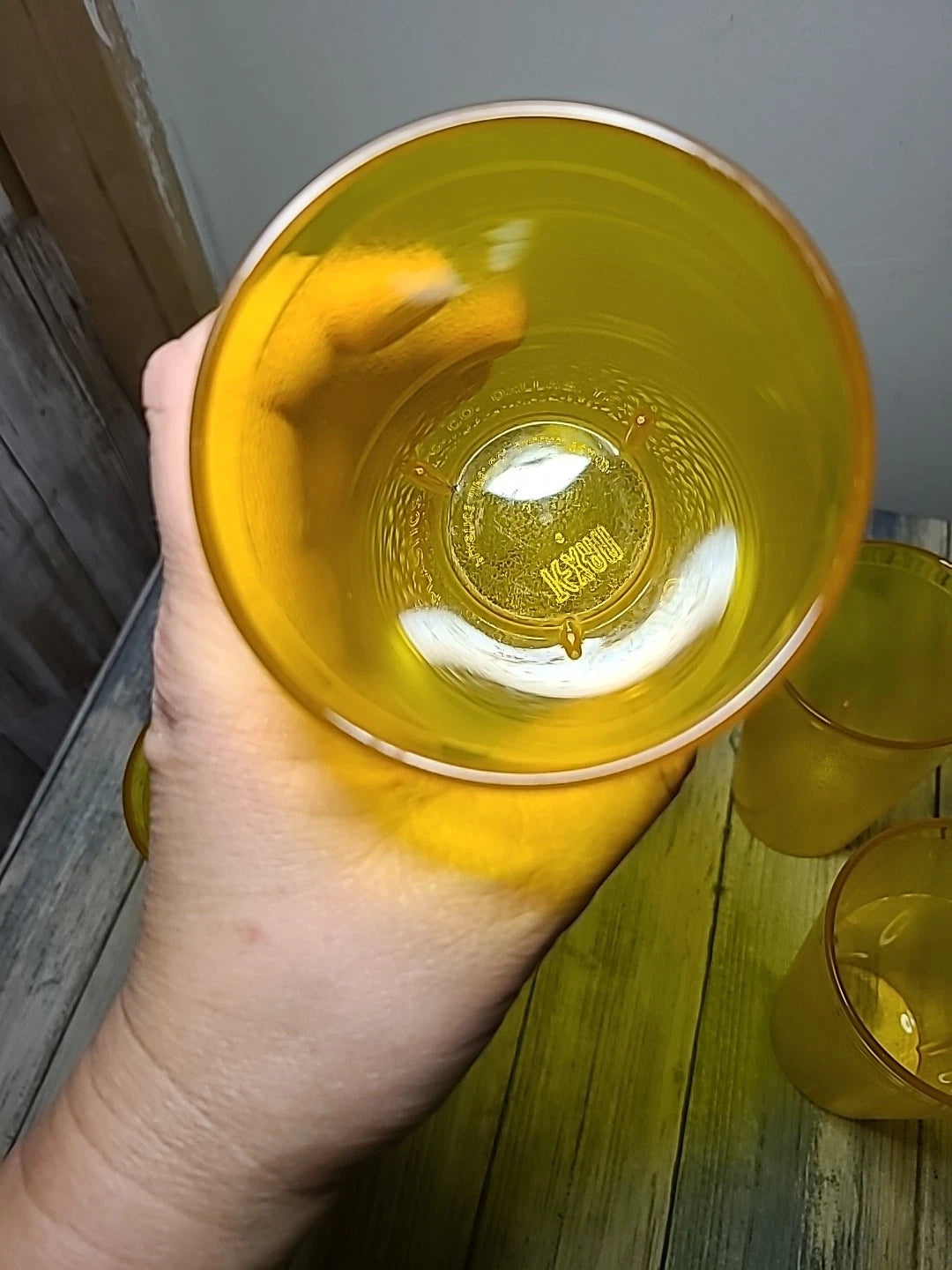 Five Yellow Texan 12 Oz Cups. Vintage. Good Shape | eBay