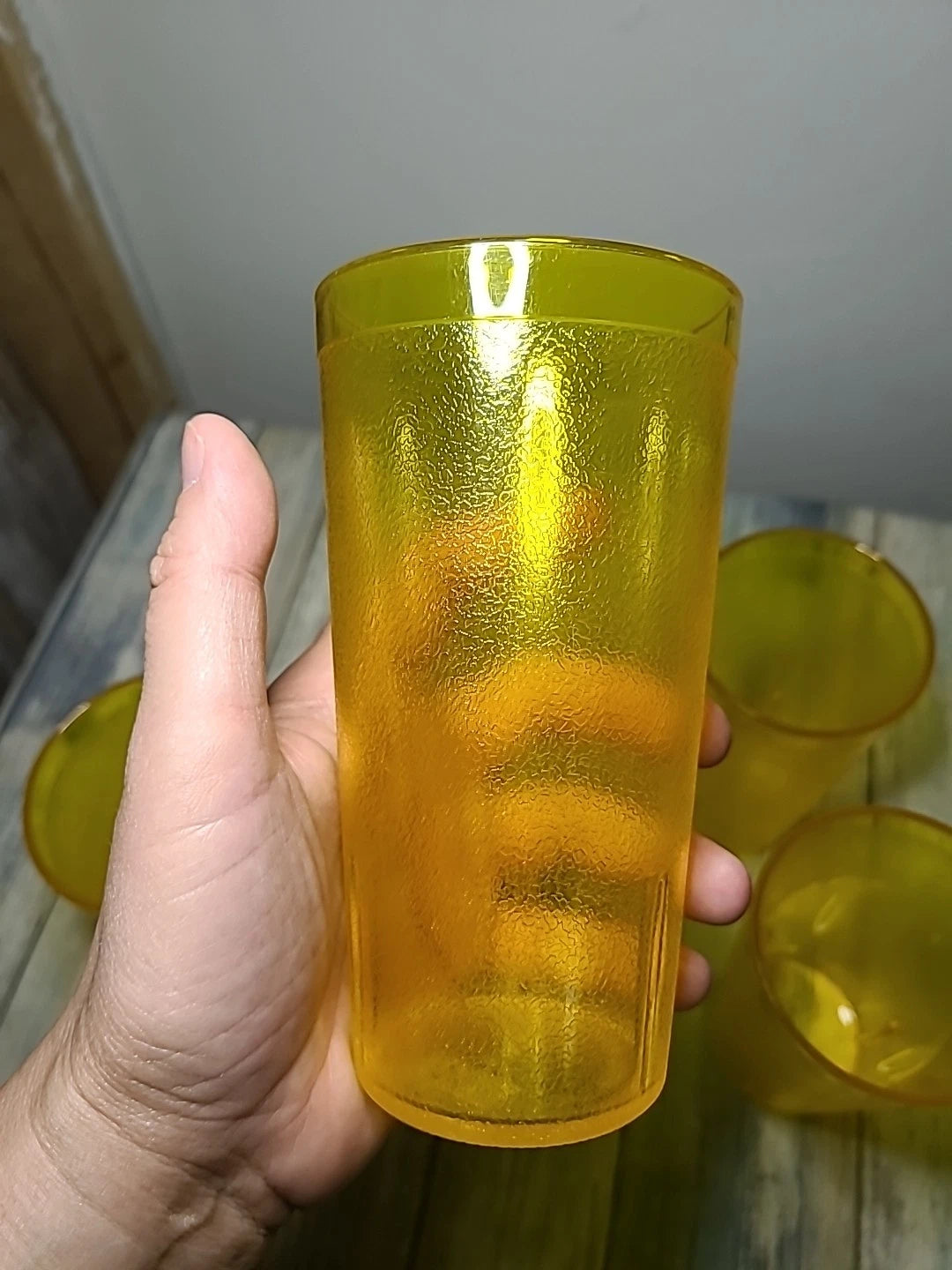 Five Yellow Texan 12 Oz Cups. Vintage. Good Shape | eBay