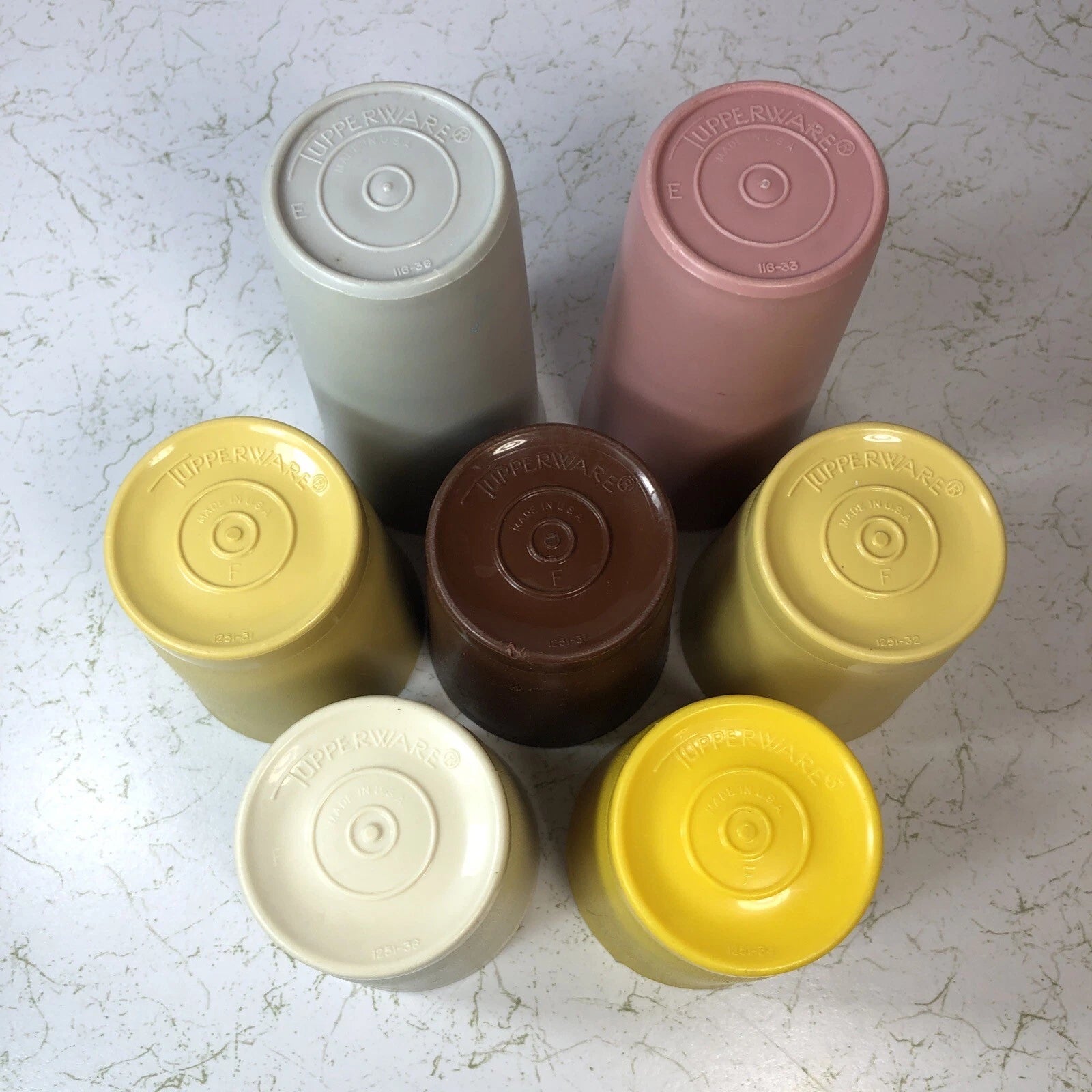 Lot of 7 Tupperware Juice Cups Tumblers 5 #1251 - 6 oz. & 2 #116 - 9 oz | eBay