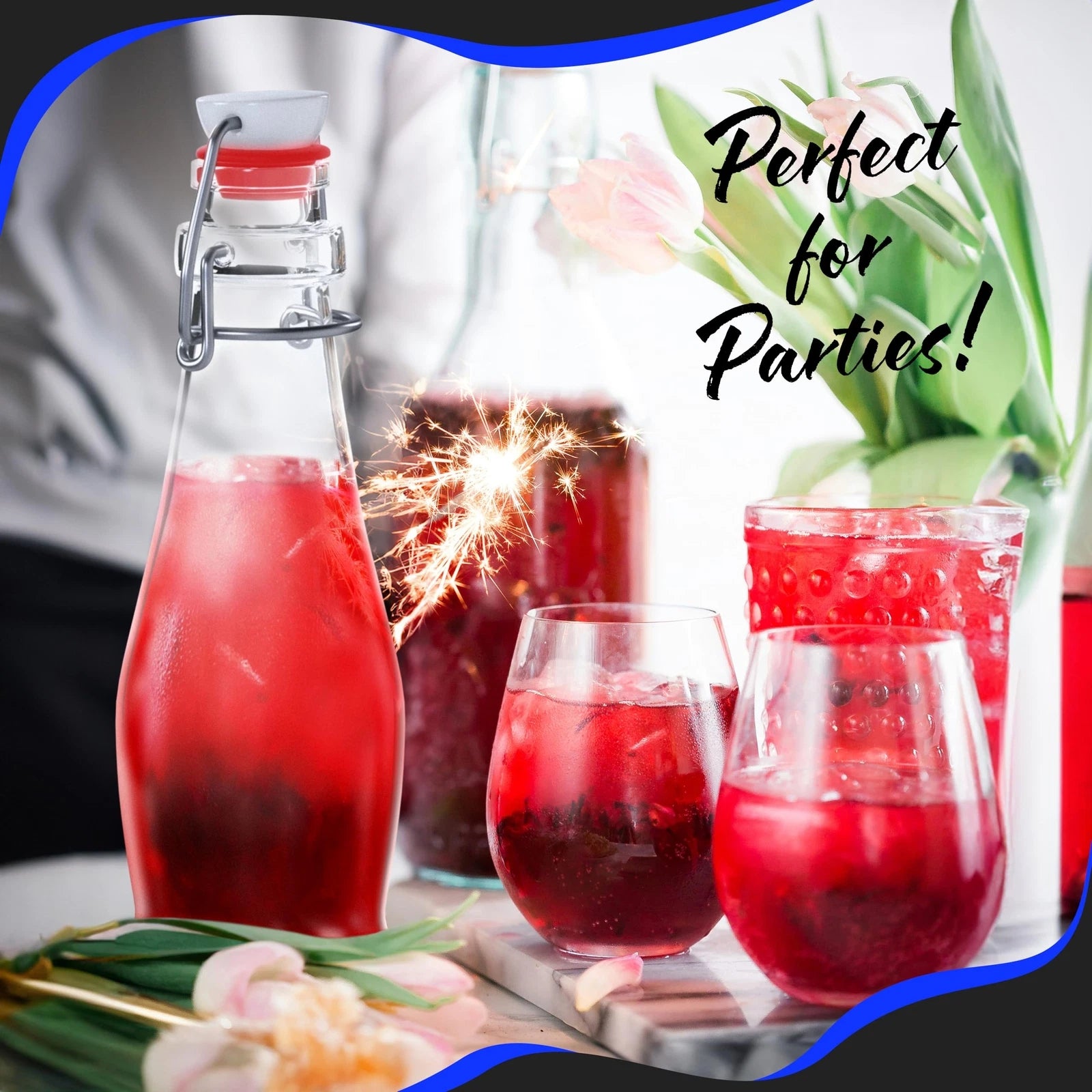 8.5 Oz Swing Top Glass Bottles |Set of 6 Flip Top Glass Bottle with Stopper |... | eBay