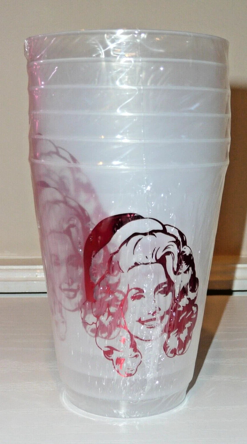 Dolly Parton 21.5 oz Pink Plastic Tumbler & 6 16 oz Clear Party Cups Lot SEALED | eBay