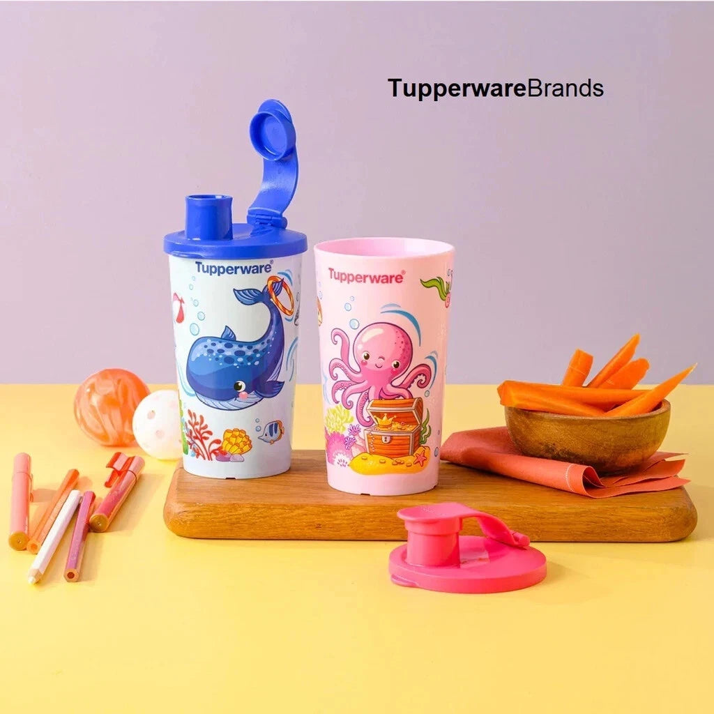 Tupperware (11oz) Kids Aqua Friends Tumbler Set (2pcs) | eBay