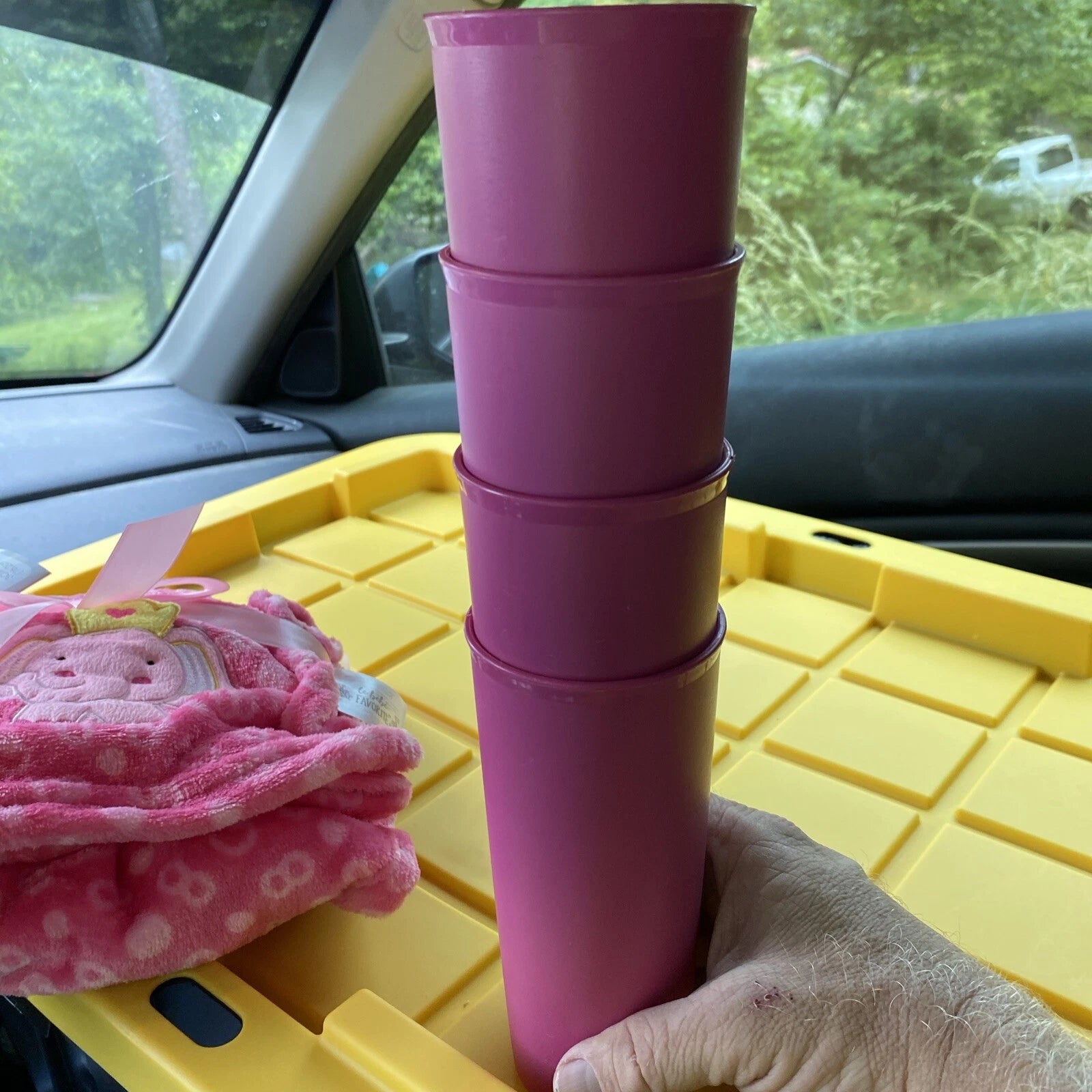 TUPPERWARE 107 TUMBLER CUP 6 1/2 in PINK PASTEL set of 4 | eBay