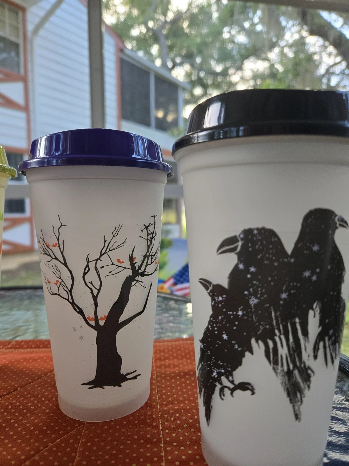 STARBUCKS Halloween Reusable Hot Cups Glow In The Dark Set Of 6 2022 W/Lids NEW | eBay