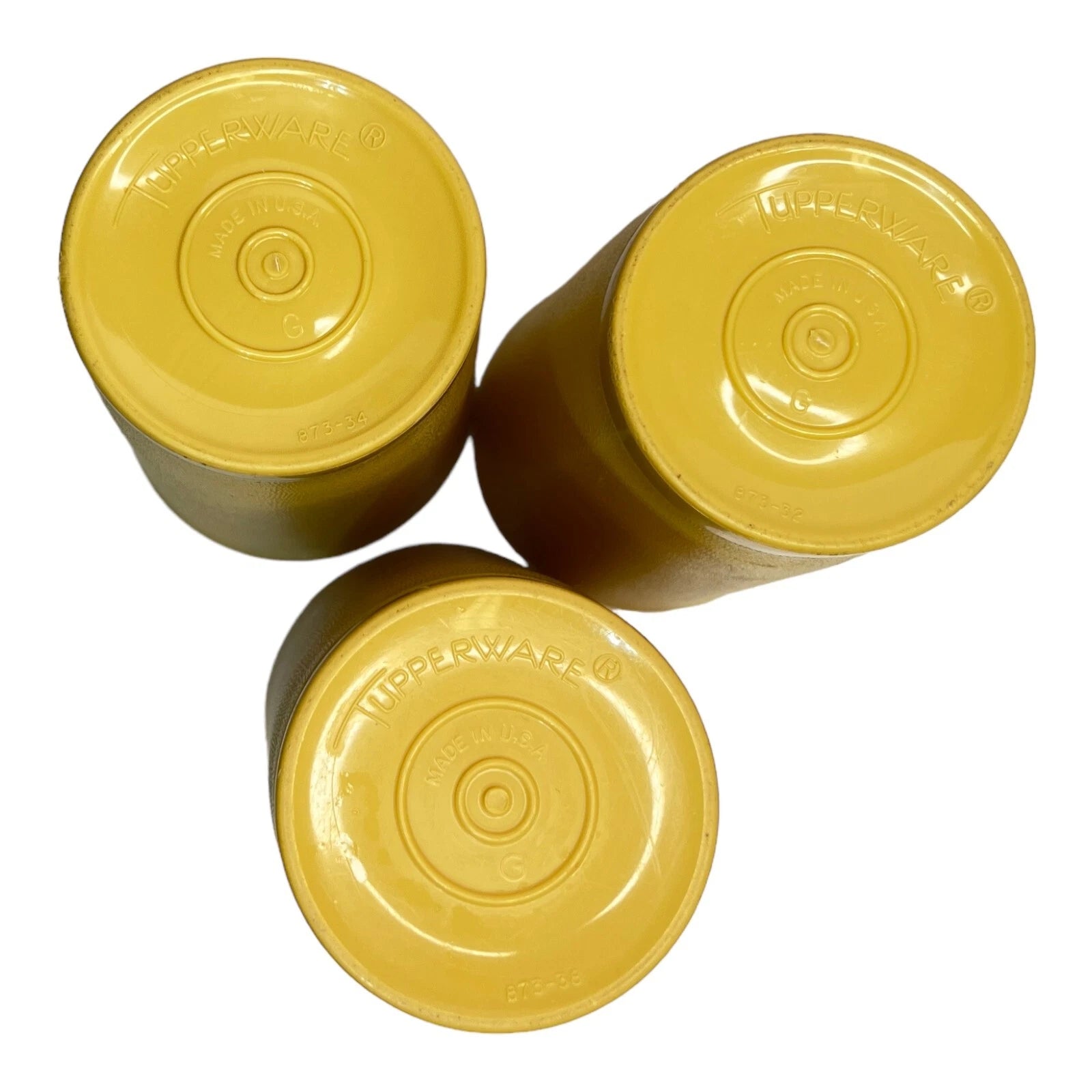 Lot of 6 Vintage Tupperware #873 Stackable Drinkware Tumblers Harvest Gold | eBay