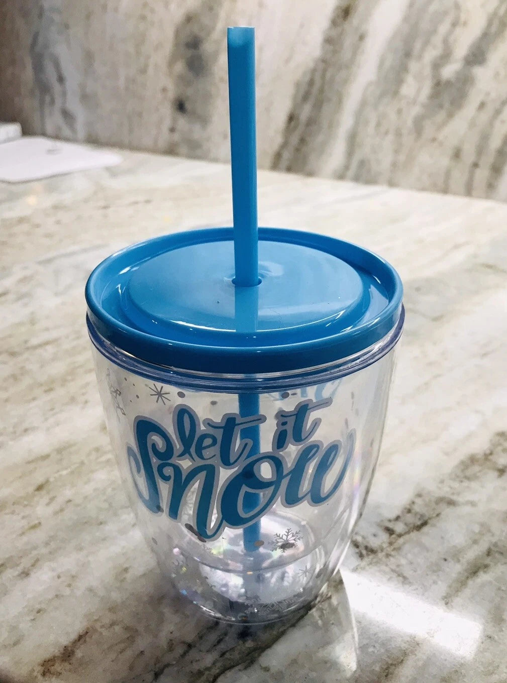 Christmas/Winter Plastic Tumbler With Straw-Let It Snow 16oz | eBay