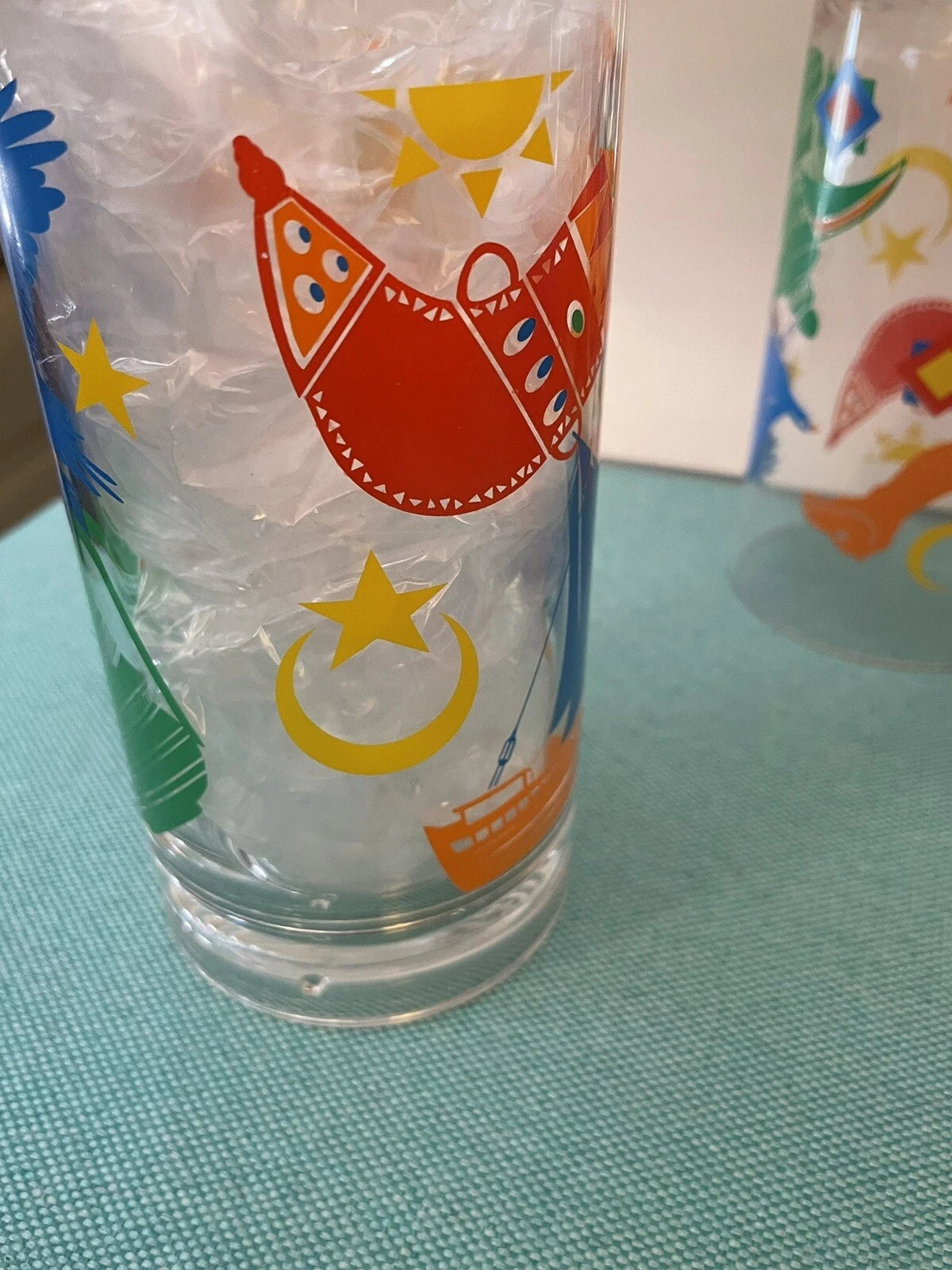 Four Arab Motifs Shatterproof Glasses Acrylic Camel, Hawk, Moon, Arabia | eBay