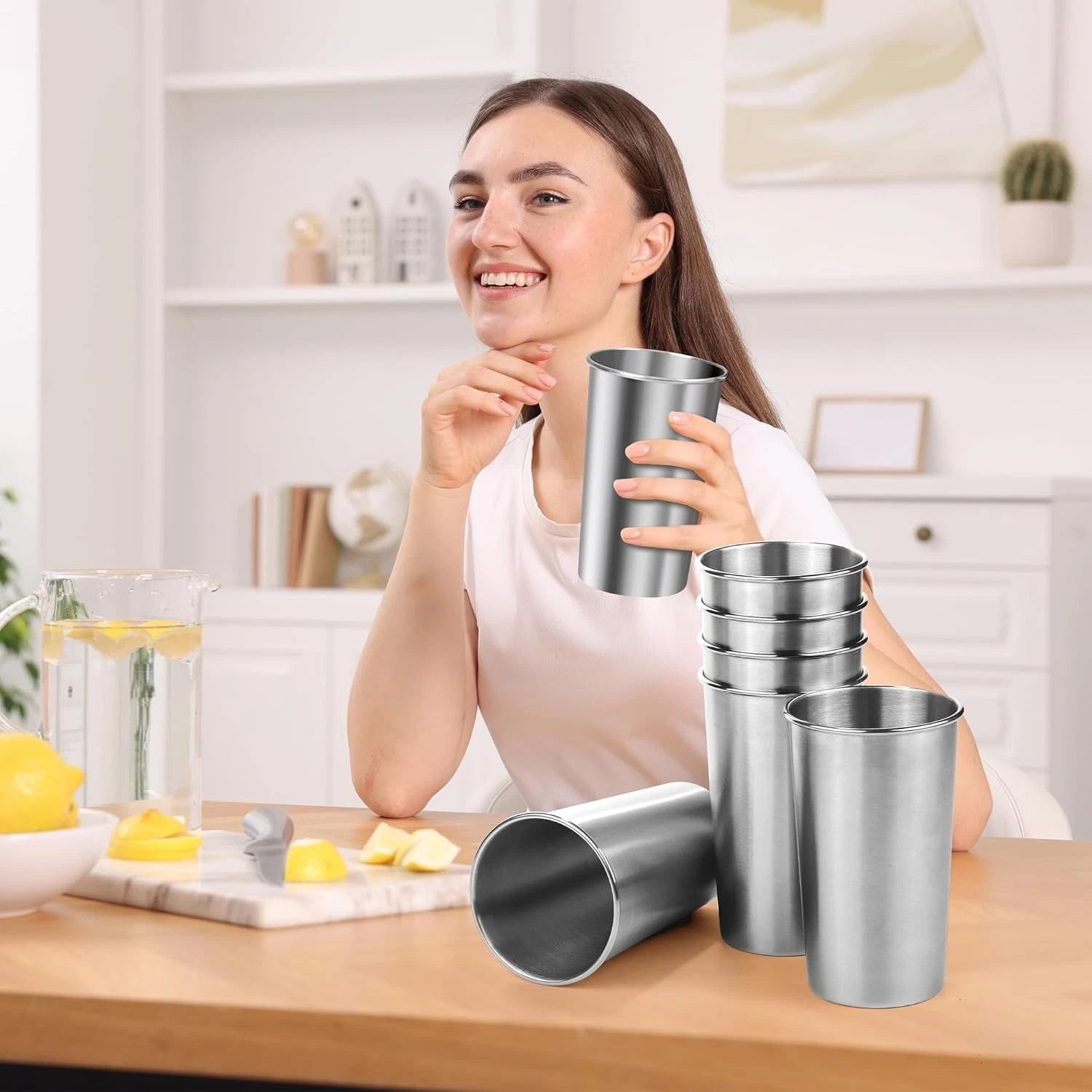 Shatterproof 20 oz Stainless Steel Drinking Cups - Eco-Friendly & Reusable | eBay