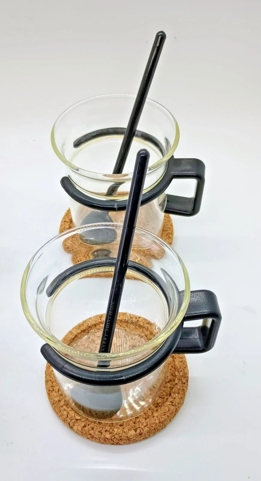 Bodum Bistro Coffee Cups Original Black Picard Mugs Coasters Spoons Set of 4 | eBay