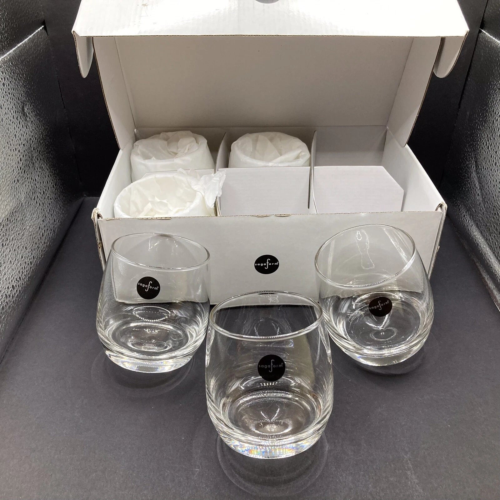 Rocking Glasses - By SAGAFORM - Rounded Bottom 6 PK Set Roly Poly | eBay