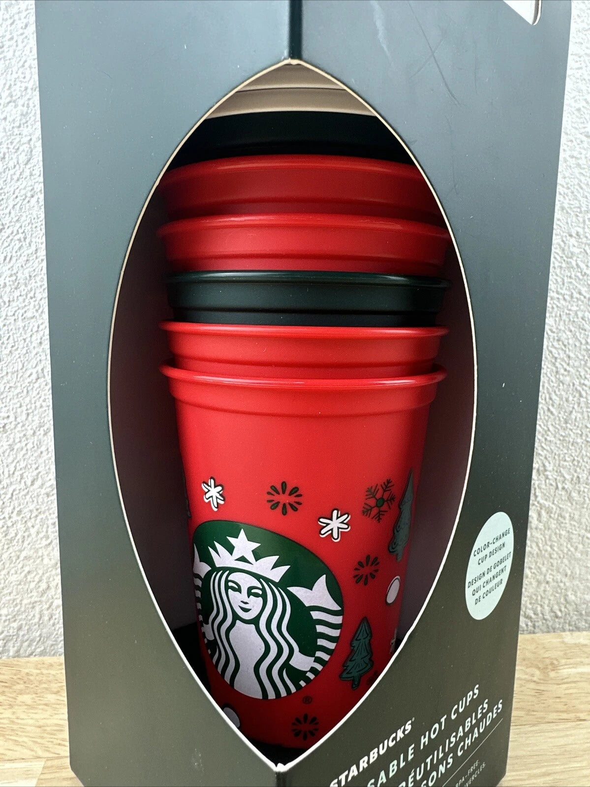 Starbucks Holiday Color Changing Reusable Hot Cups 6-Pack 16oz Brand New in Box. | eBay