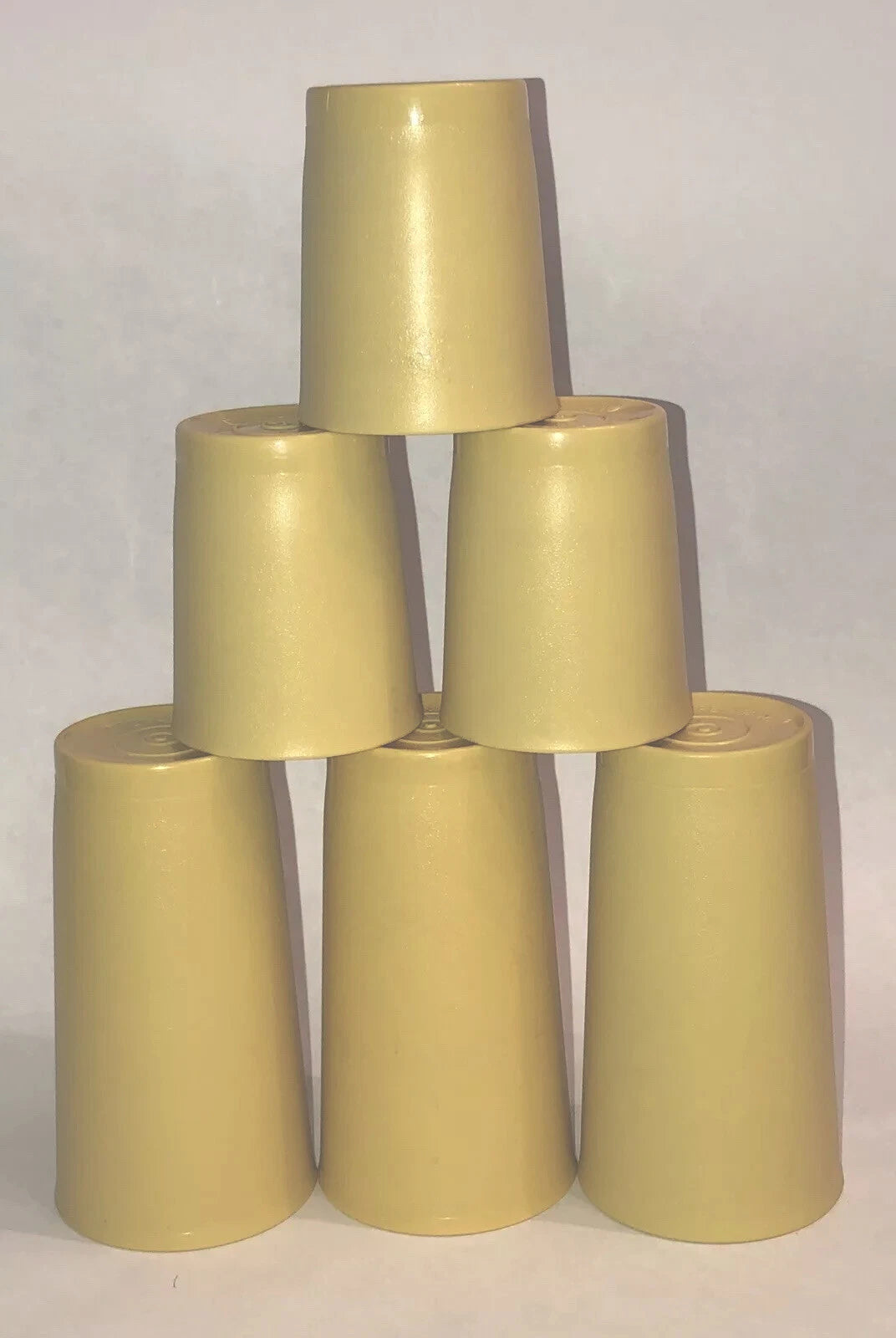 Vintage Tupperware Harvest Gold Tumblers Set of 6 - #1251 and #873 | eBay