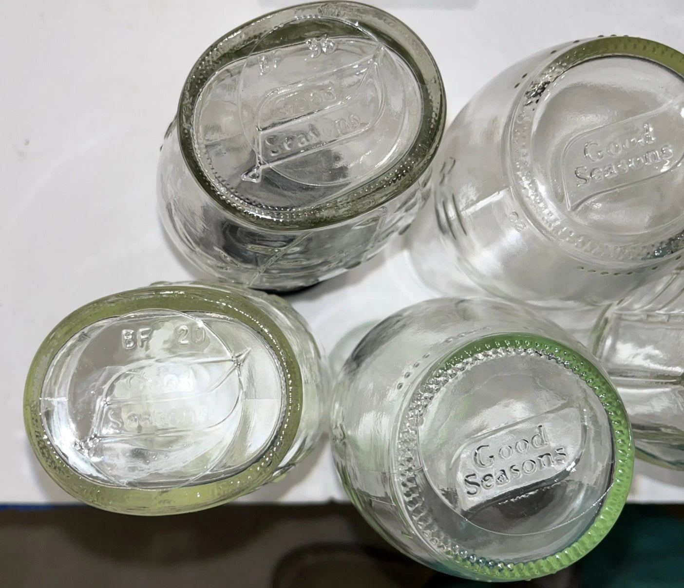 Lot of 6 Vintage Good Seasons Cruet Salad Dressing Bottle 3 w/Lids White Black | eBay